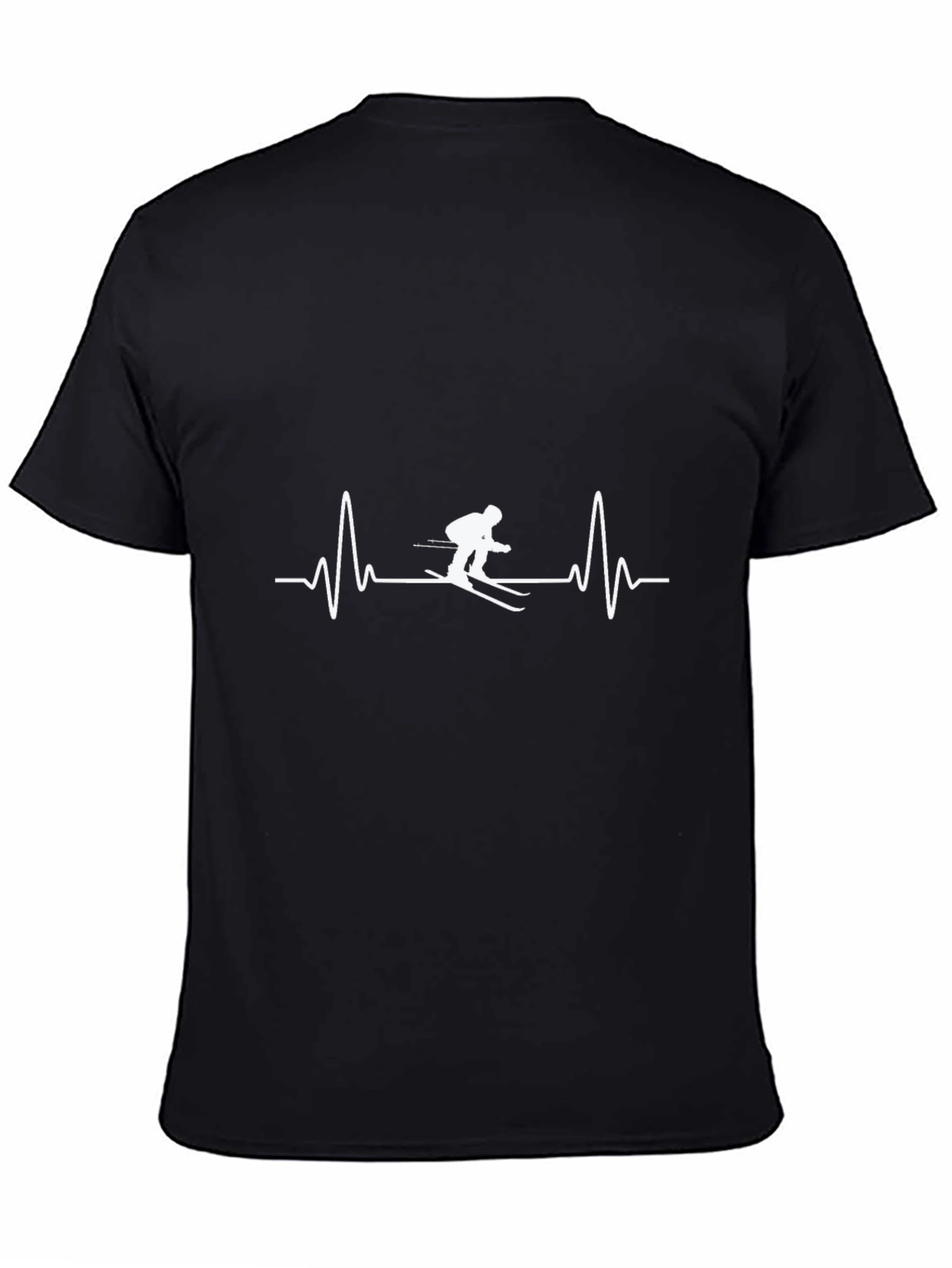 Skier Heartbeat Graphic T-Shirt