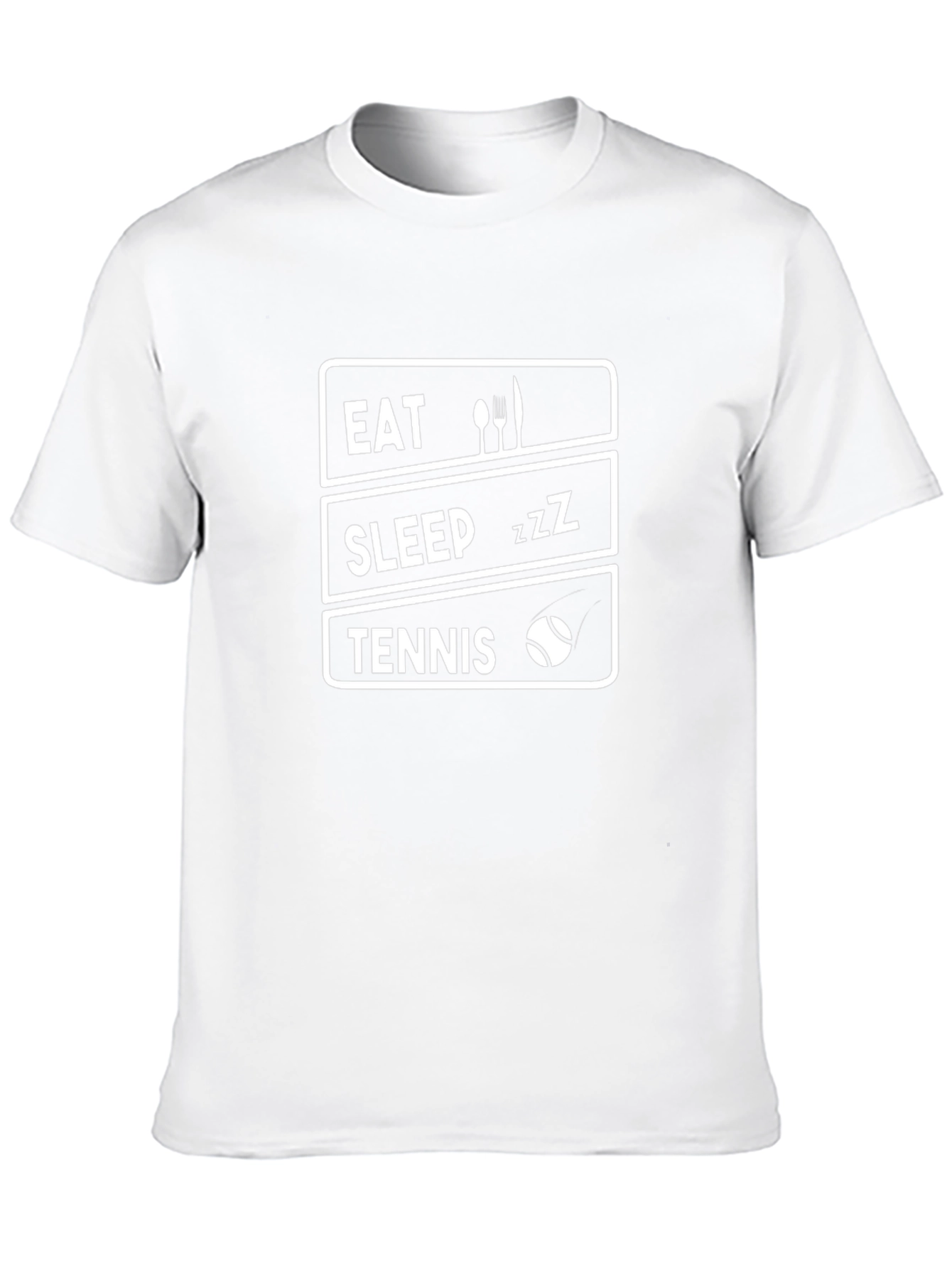 Eat Sleep Tennis Black Graphic Tee