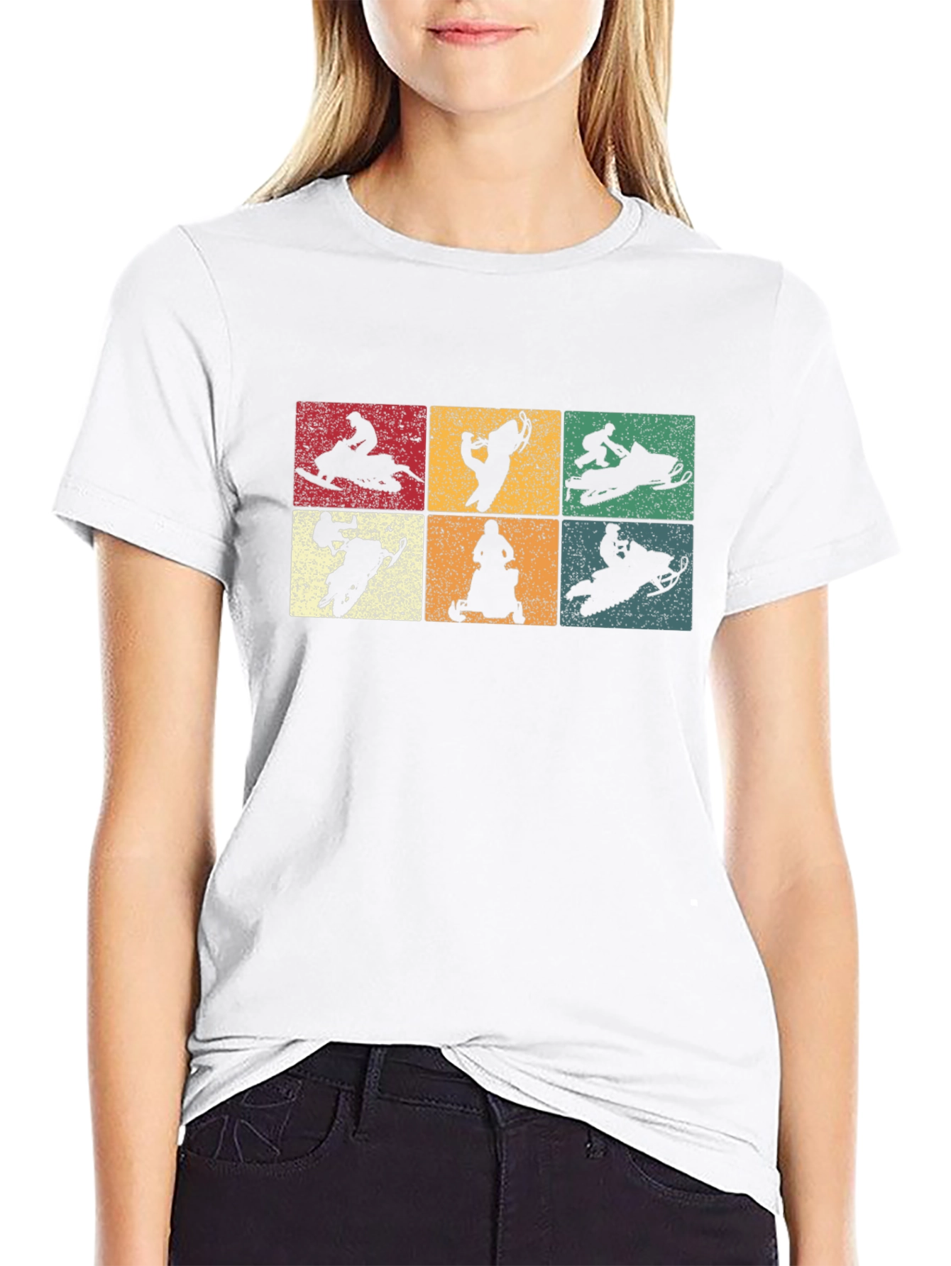 Retro Snowmobile Silhouette T-Shirt