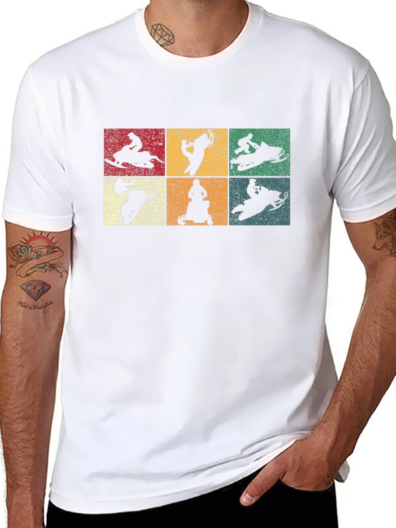 Retro Snowmobile Silhouette T-Shirt