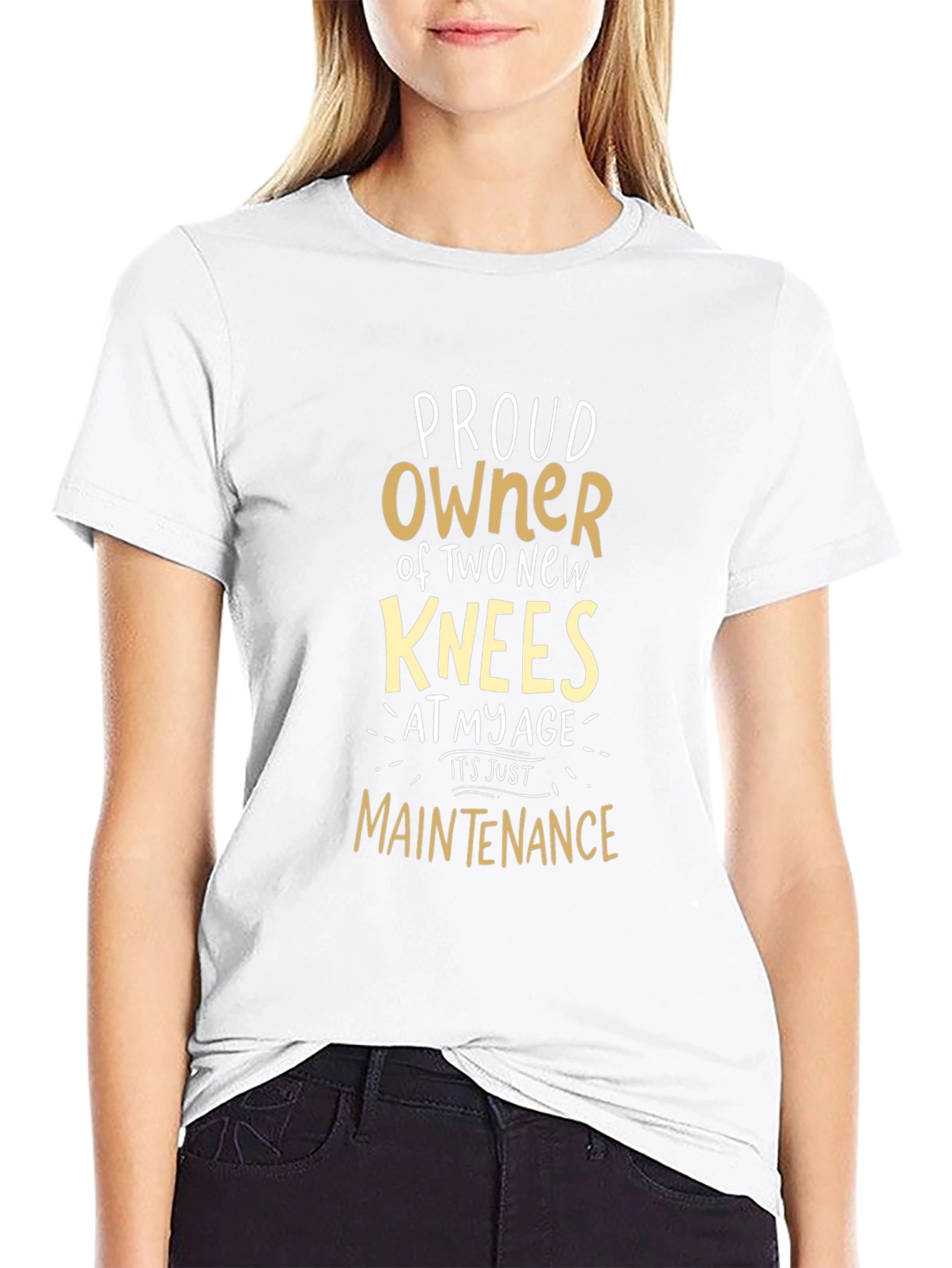 Funny Two New Knees Maintenance T-Shirt