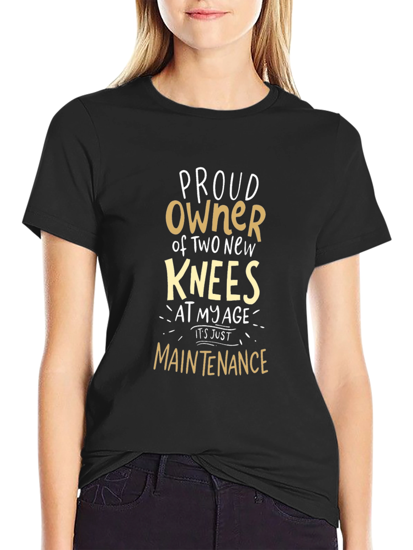 Funny Two New Knees Maintenance T-Shirt