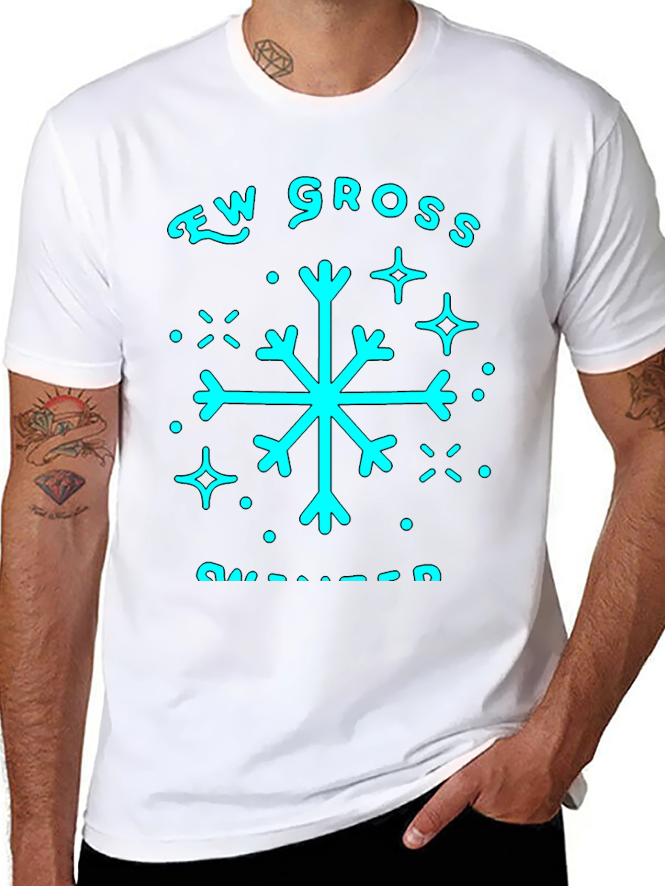 Snow Gross T-Shirt - Black Crewneck Tee