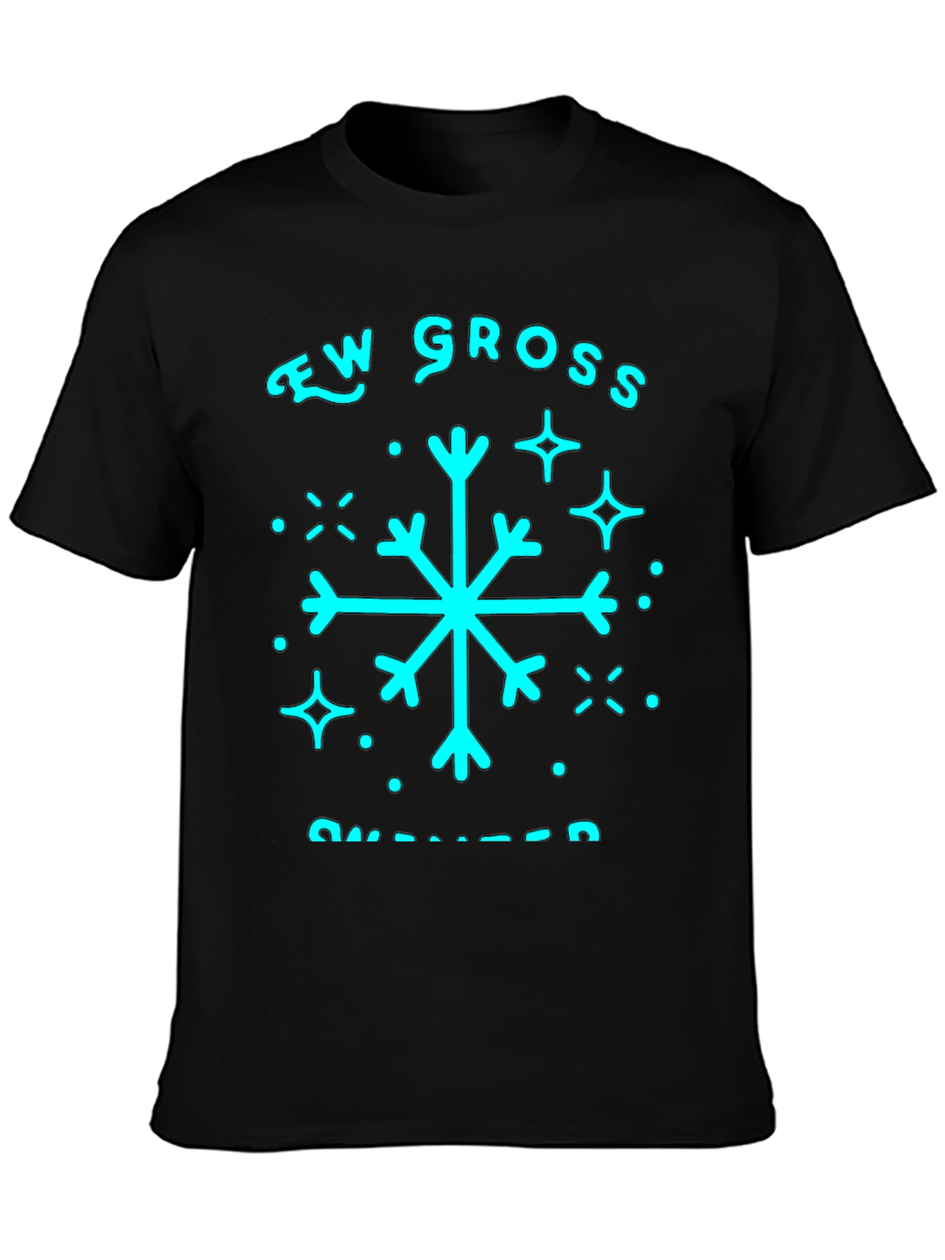 Snow Gross T-Shirt - Black Crewneck Tee
