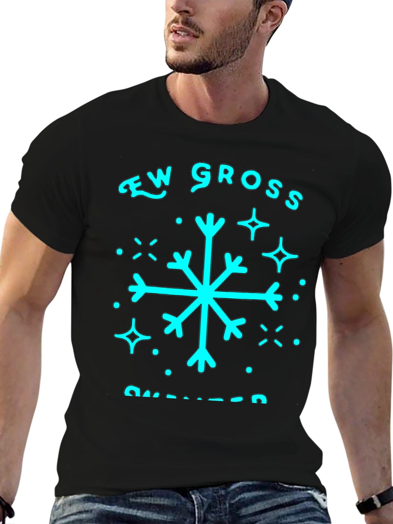 Snow Gross T-Shirt - Black Crewneck Tee