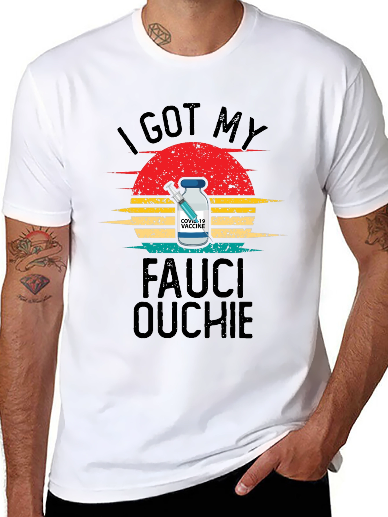 I Got My Fauci Ouchie Retro T-Shirt