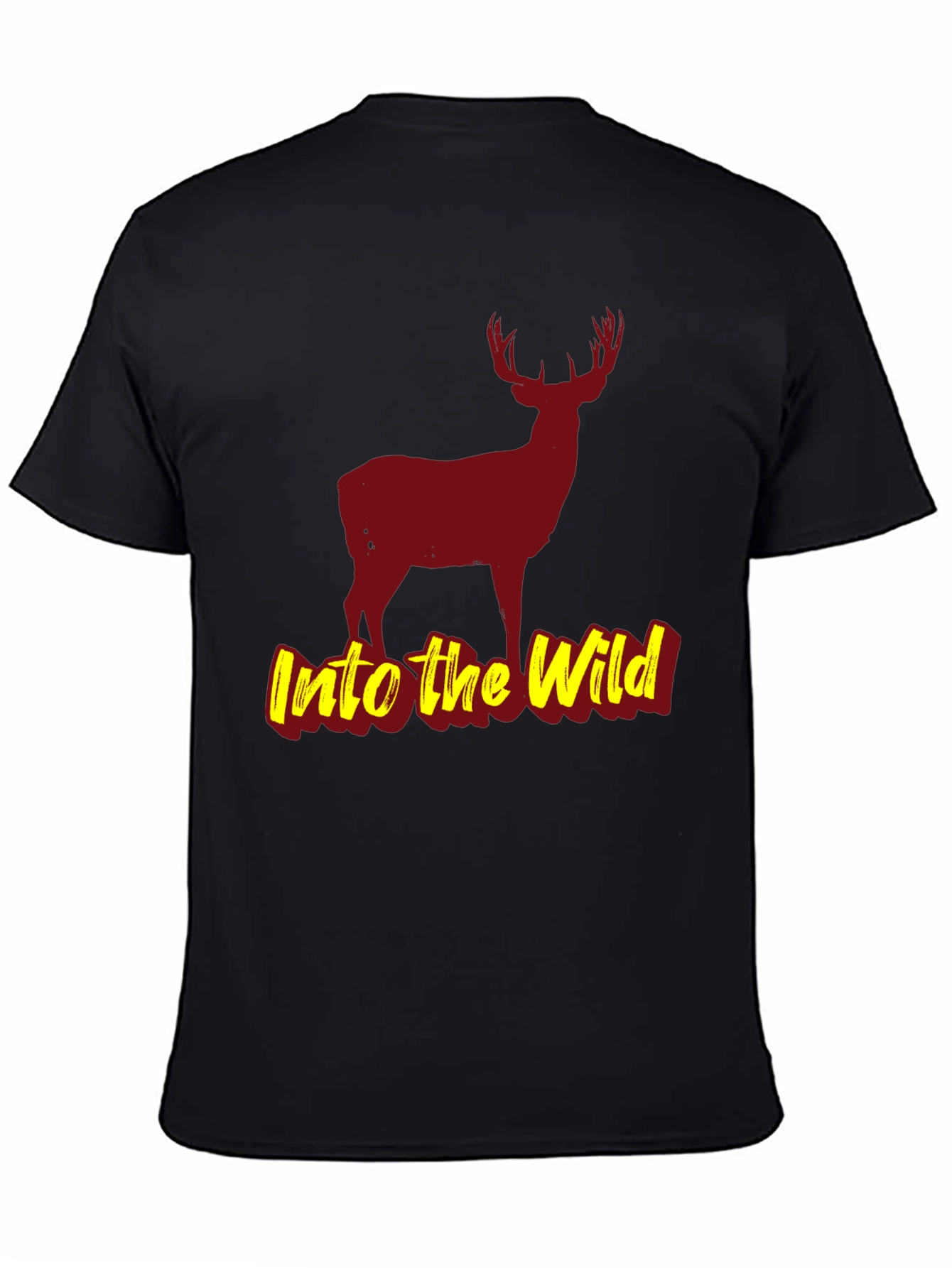 Into the Wild Black Deer Graphic T-Shirt