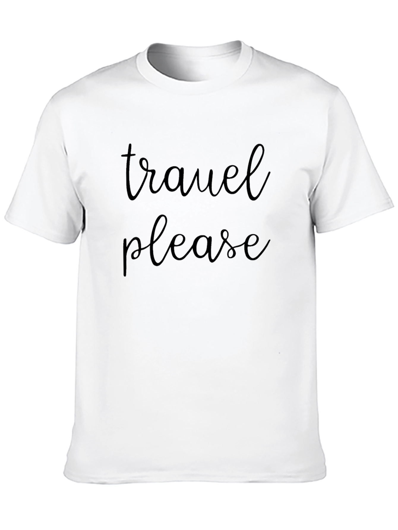 Travel Please Black Graphic T-Shirt