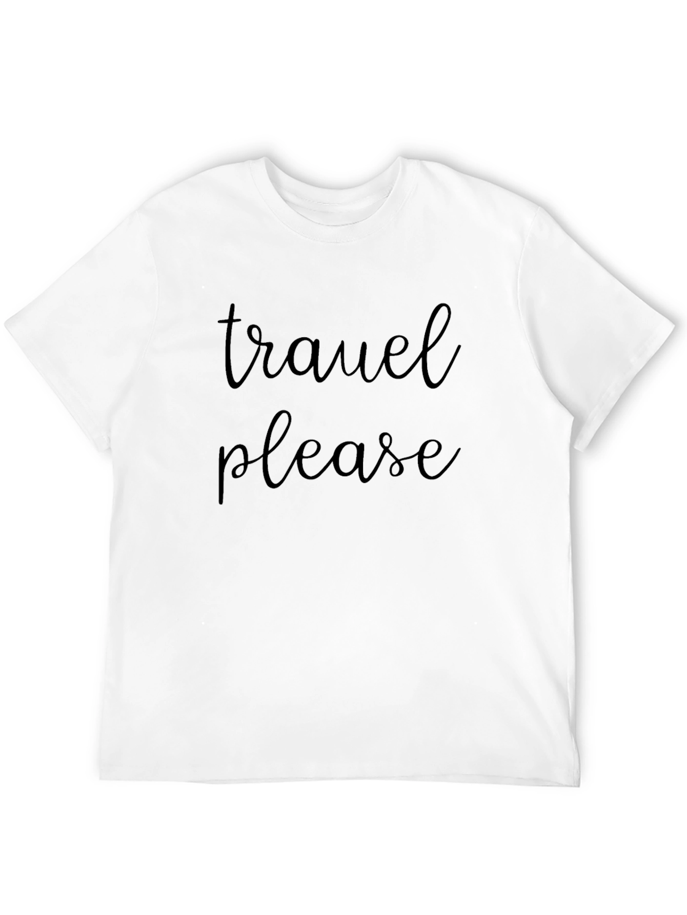 Travel Please Black Graphic T-Shirt