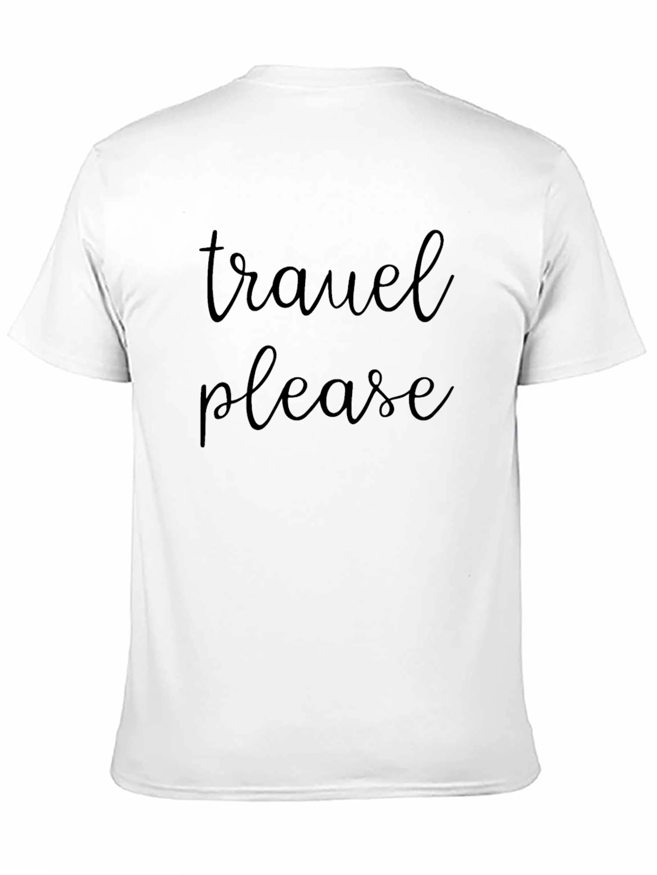 Travel Please Black Graphic T-Shirt