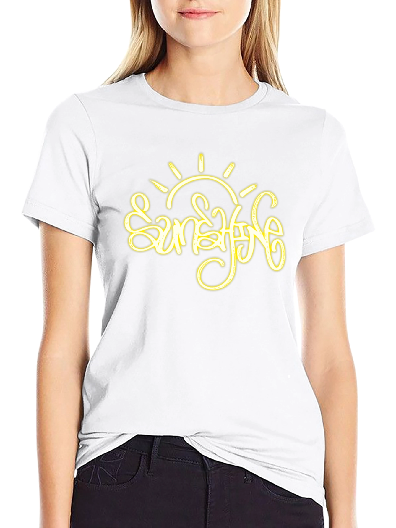 Sunshine Graphic Tee - Stylish Black T-Shirt