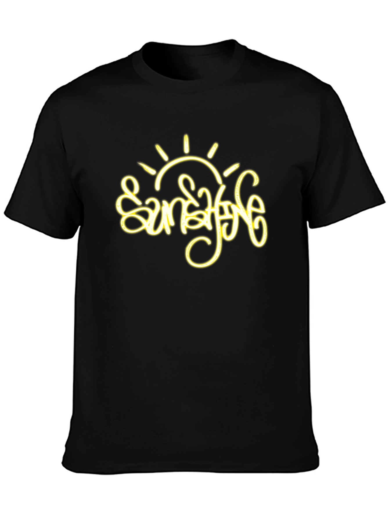 Sunshine Graphic Tee - Stylish Black T-Shirt