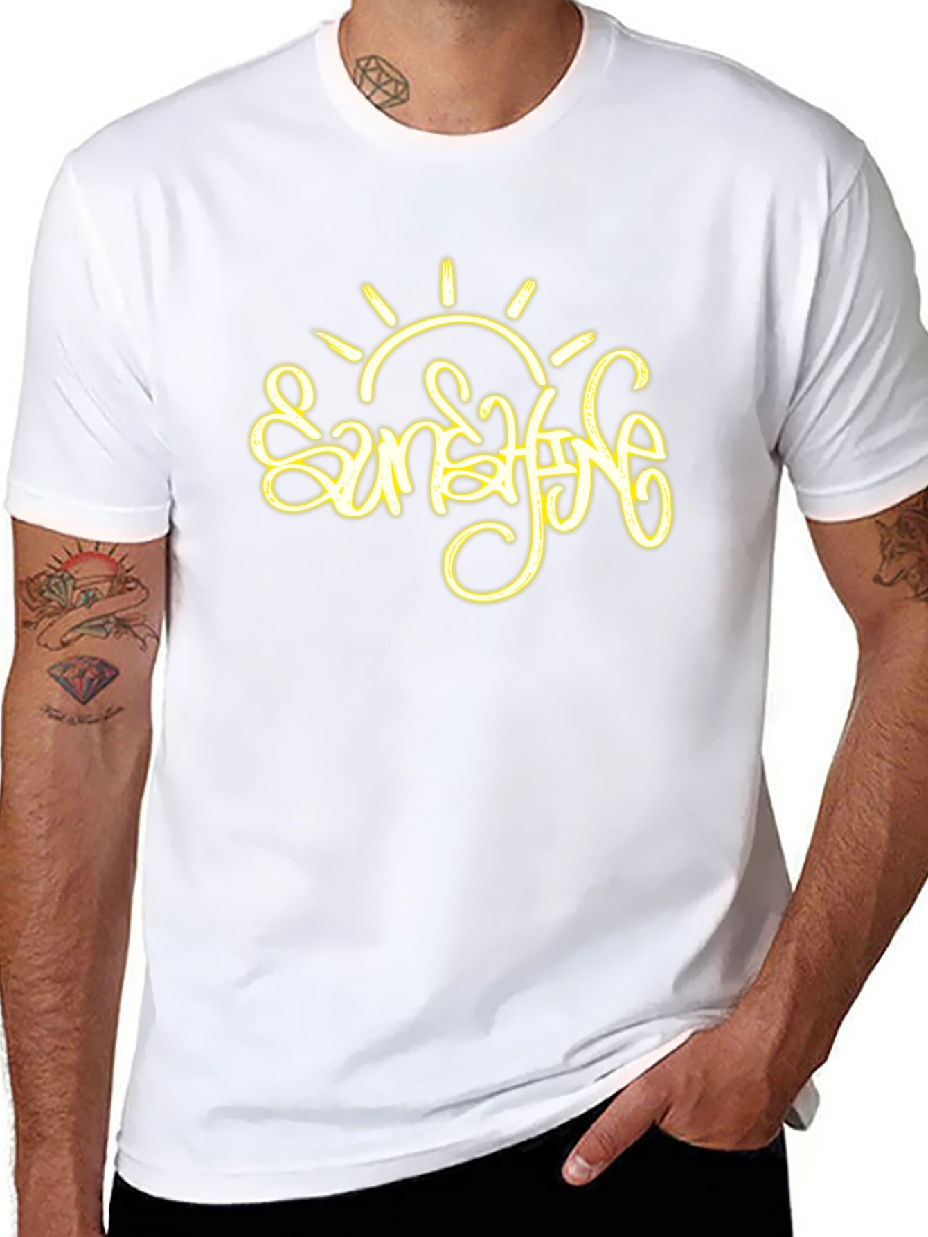 Sunshine Graphic Tee - Stylish Black T-Shirt