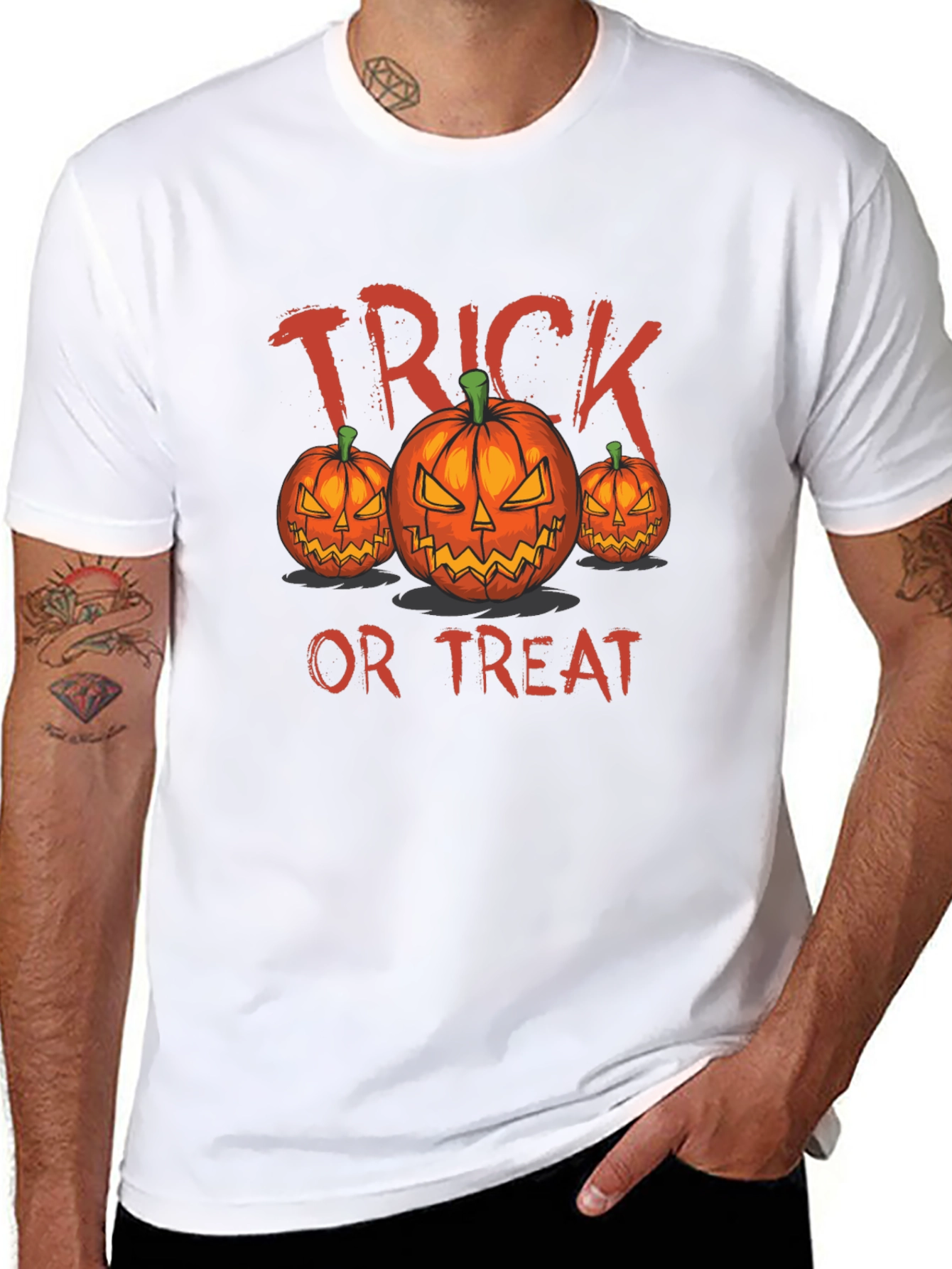 Halloween Pumpkin Trick or Treat Graphic Tee