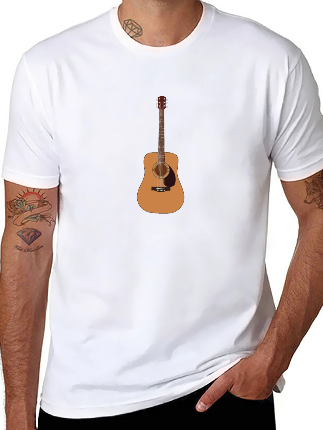 Guitar Graphic Tee - Mens Black T-Shirt