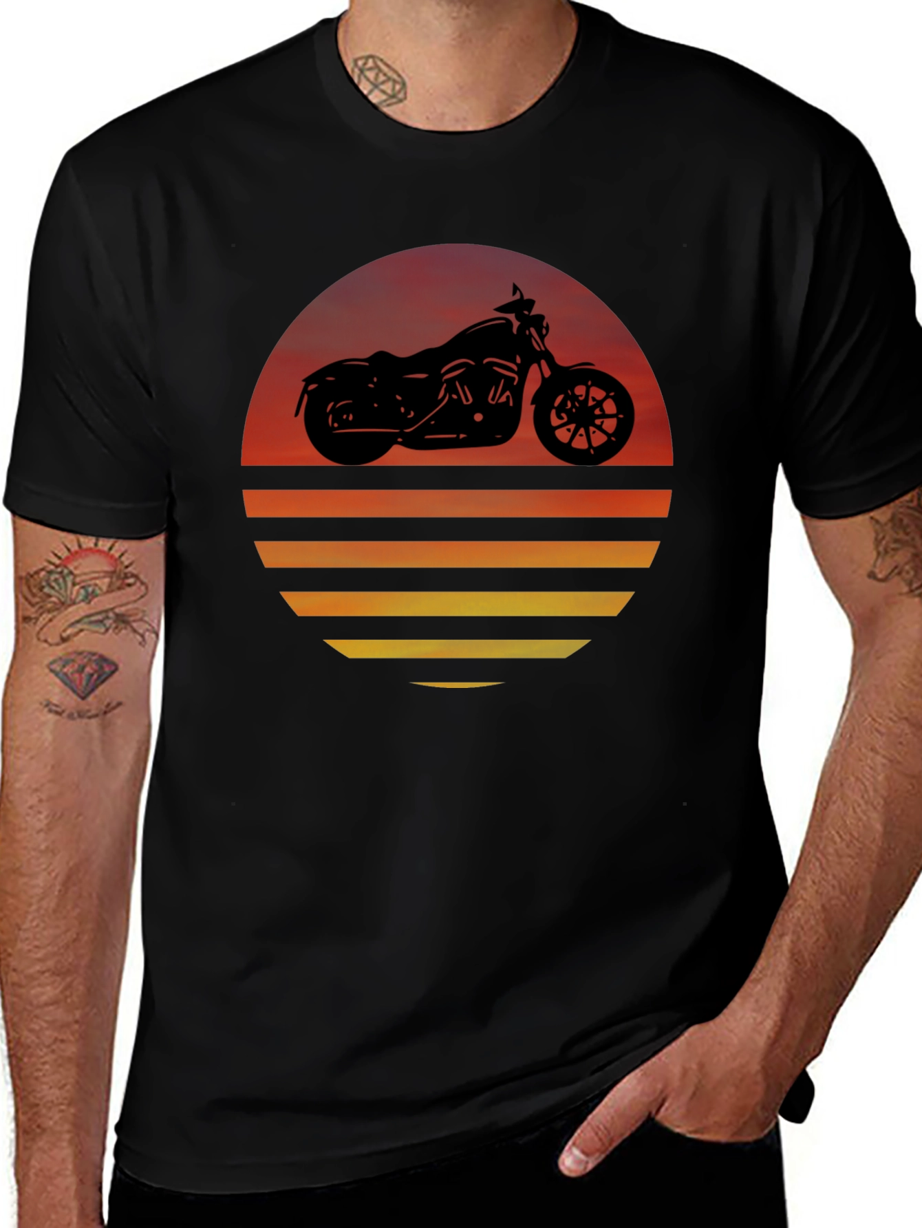 Sunset Motorcycle Graphic Tee - Riders Dream