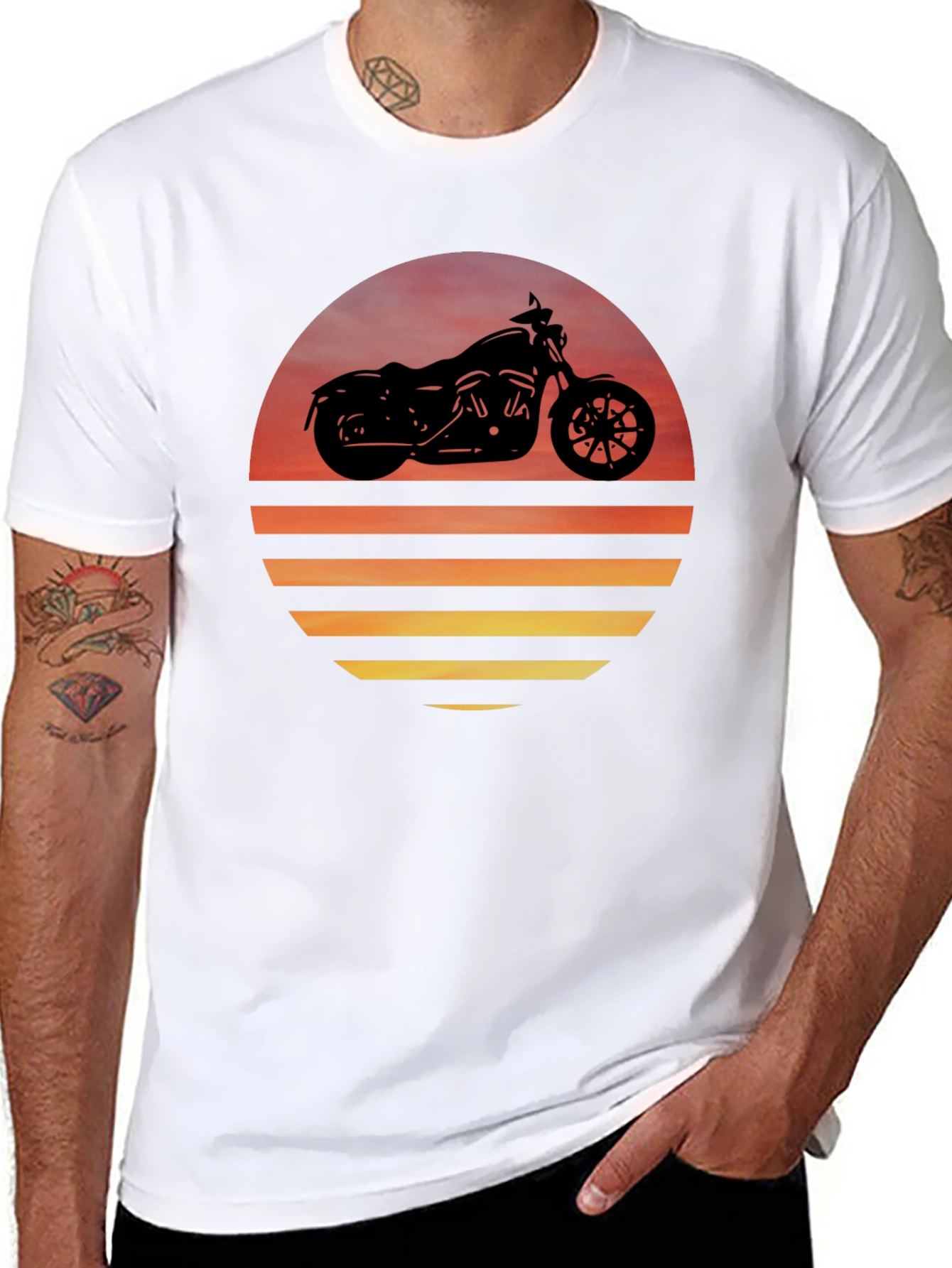 Sunset Motorcycle Graphic Tee - Riders Dream