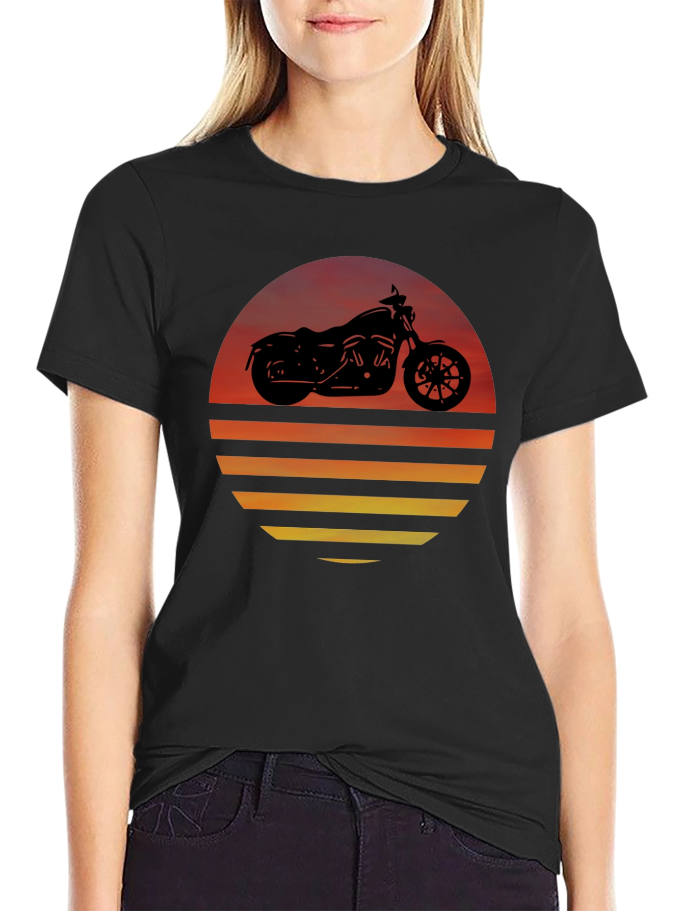 Sunset Motorcycle Graphic Tee - Riders Dream