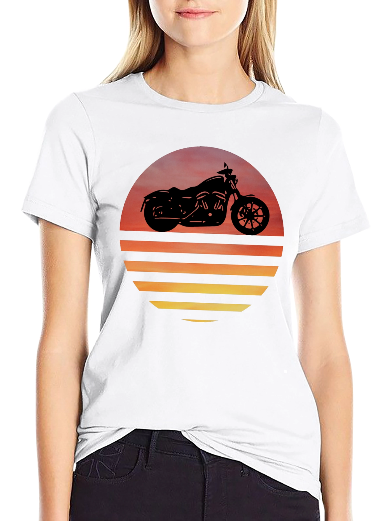 Sunset Motorcycle Graphic Tee - Riders Dream