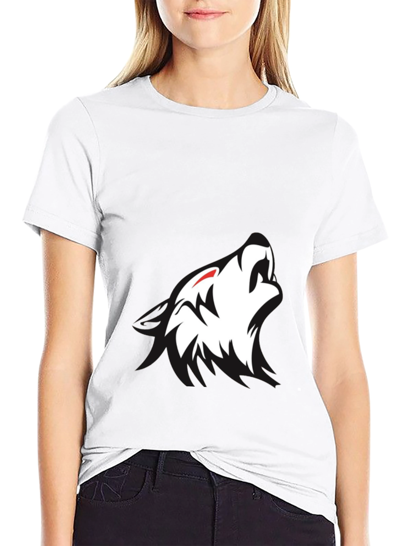 Black Wolf Graphic Tee - Modern Style