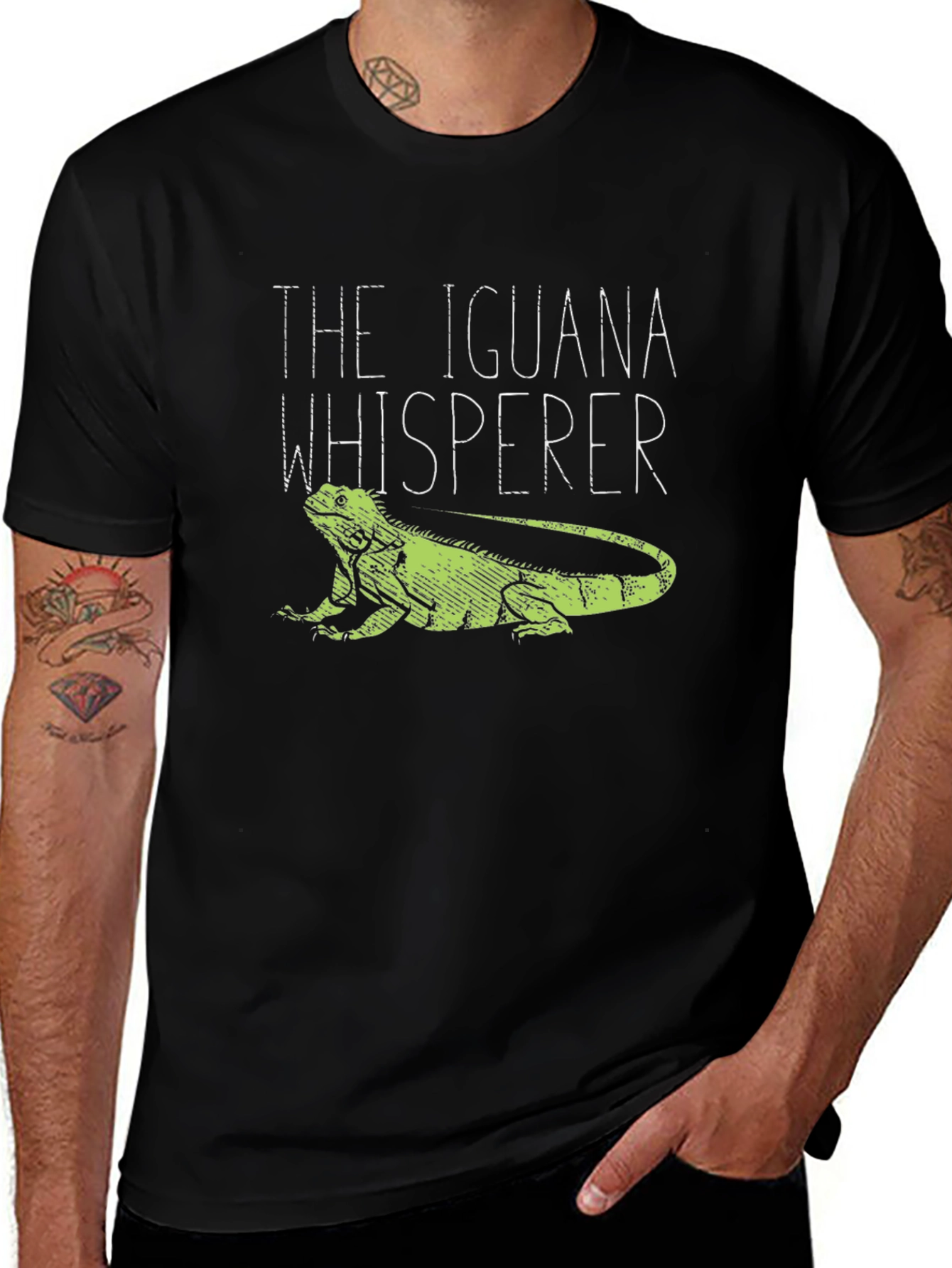 The Iguana Whisperer Graphic Tee - Black Unisex T-Shirt