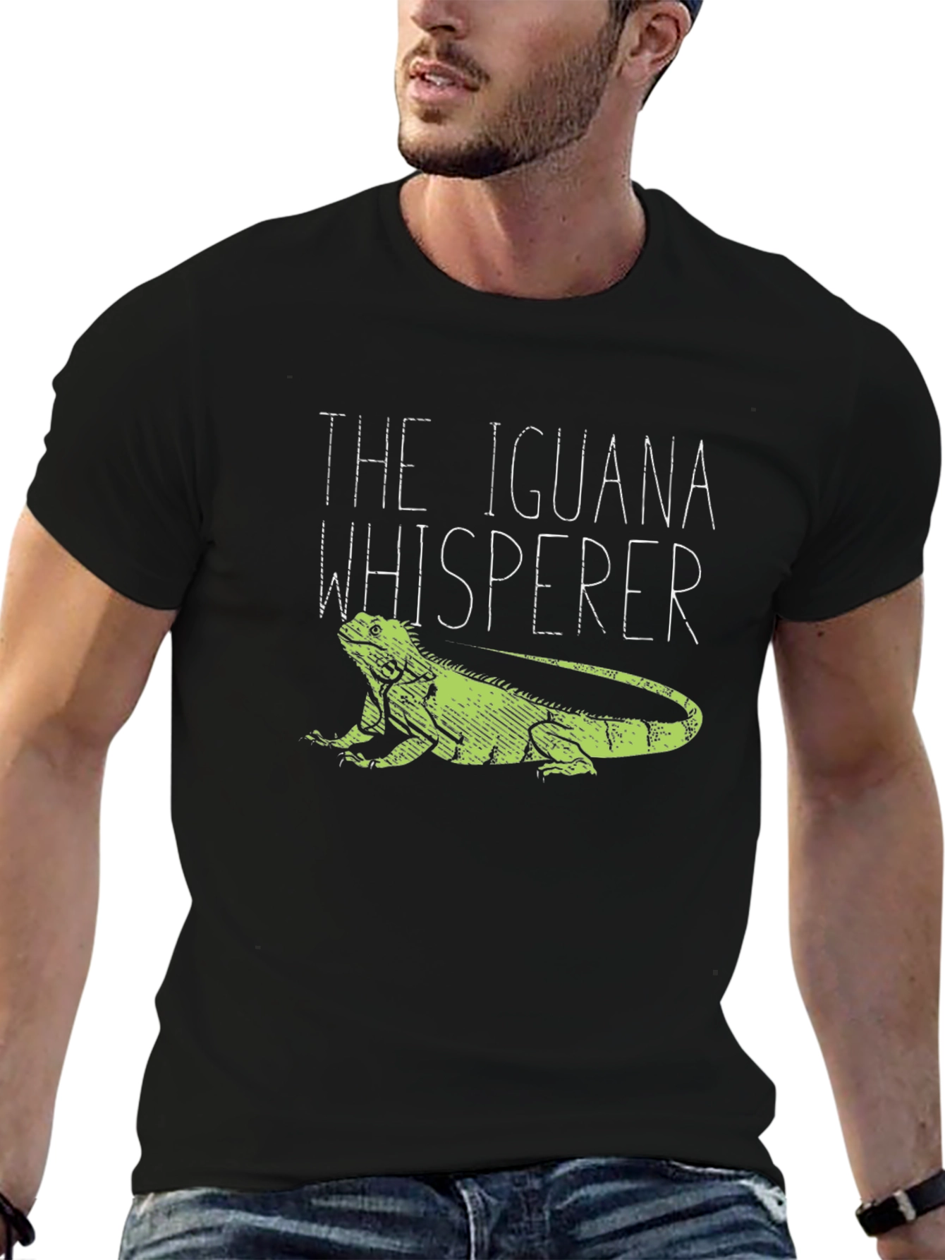 The Iguana Whisperer Graphic Tee - Black Unisex T-Shirt