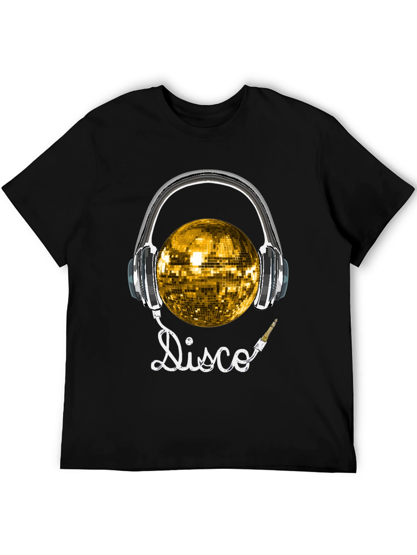 Retro Disco Ball Headphone T-Shirt