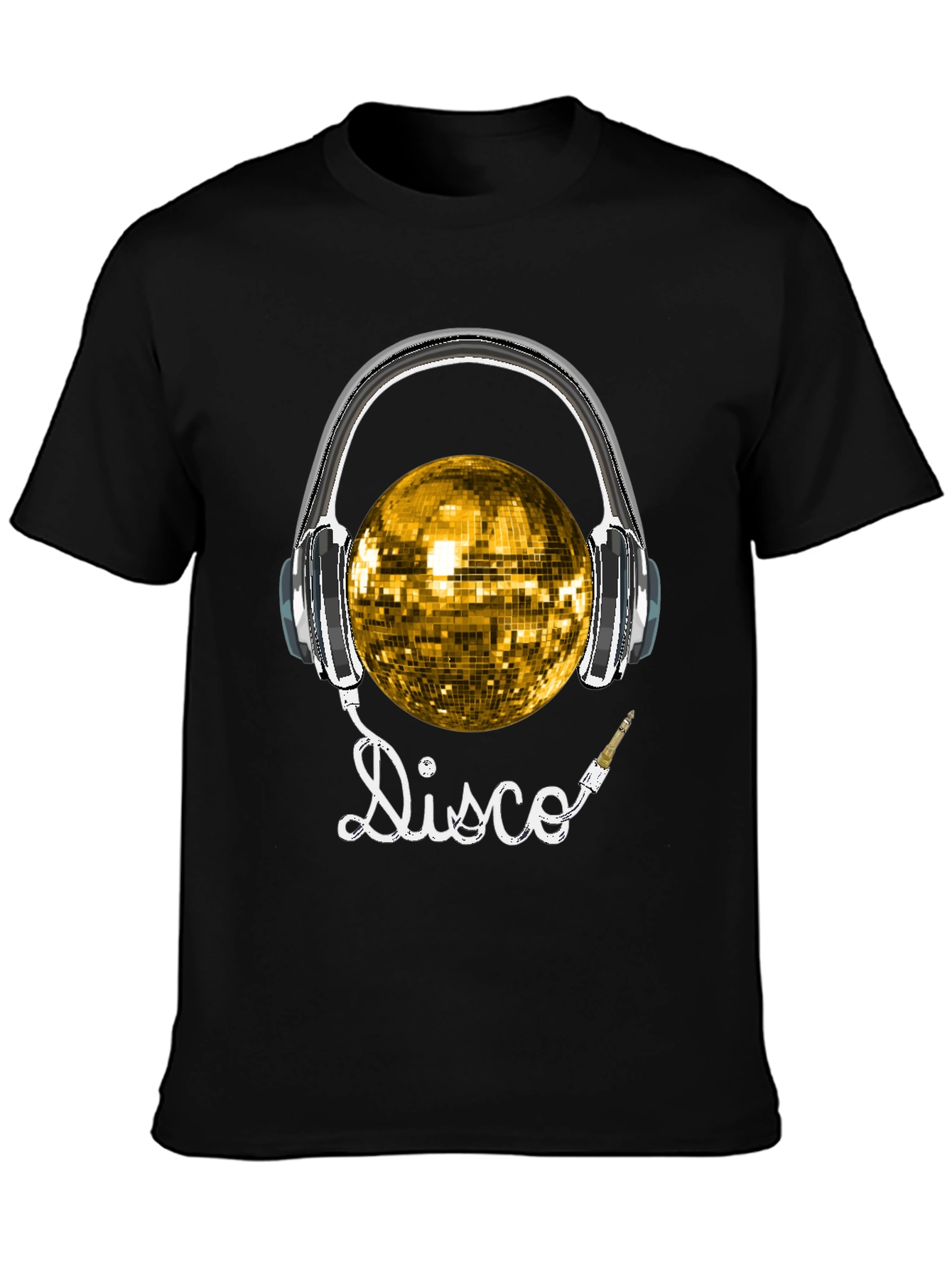 Retro Disco Ball Headphone T-Shirt