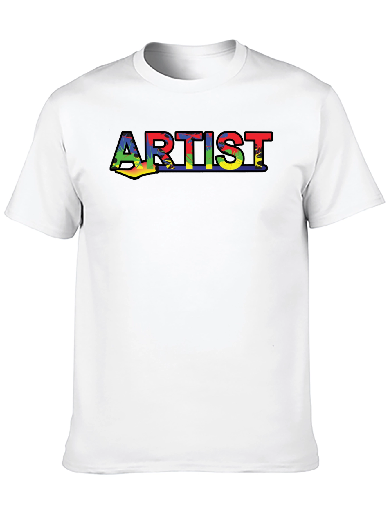 Artist Rainbow Print Black T-Shirt