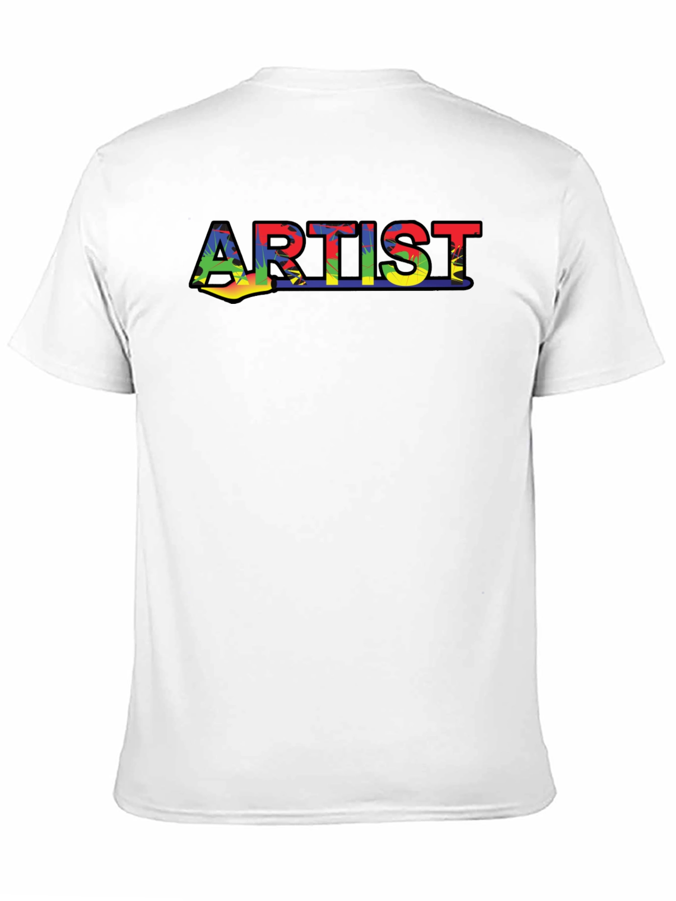 Artist Rainbow Print Black T-Shirt