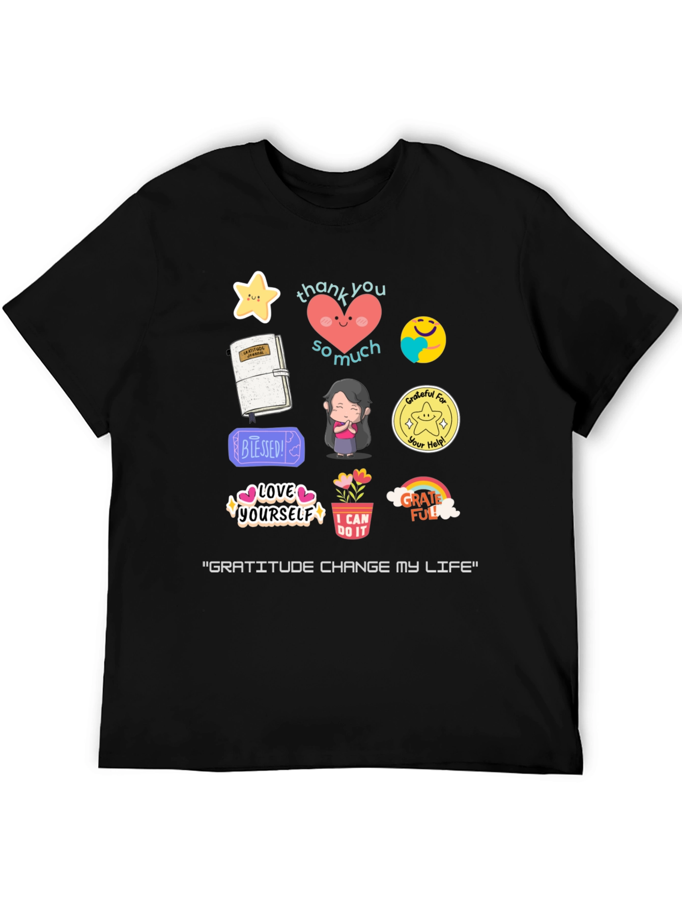 Gratitude Graphic T-Shirt - Inspirational Design
