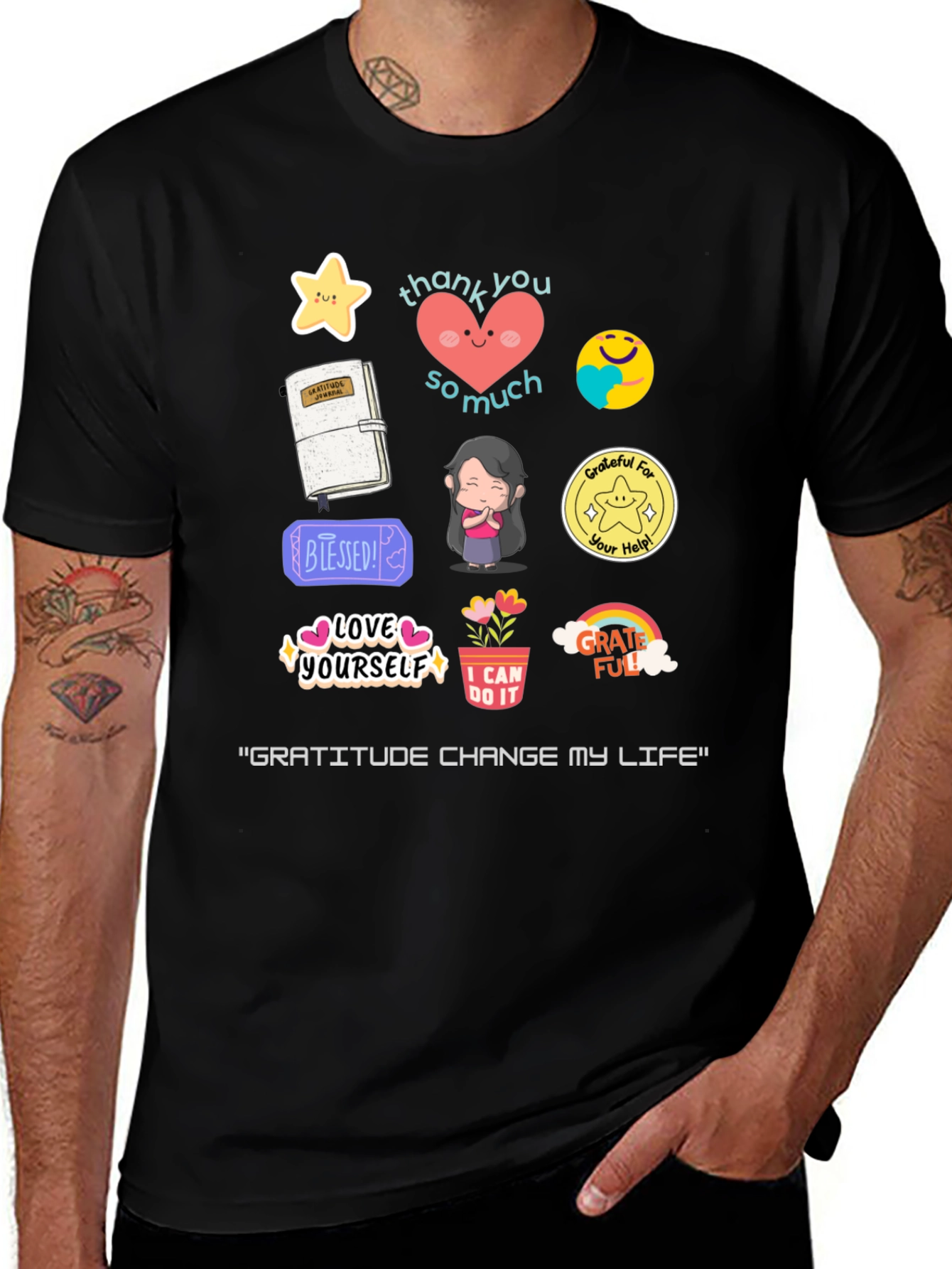 Gratitude Graphic T-Shirt - Inspirational Design