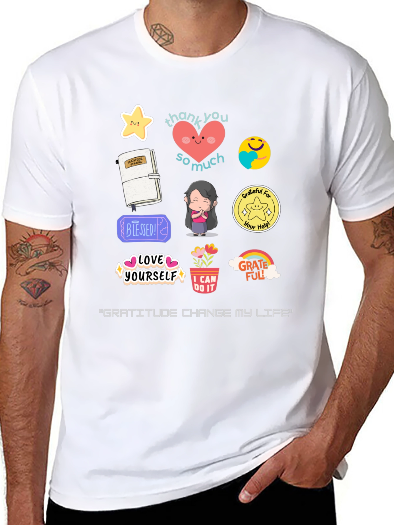 Gratitude Graphic T-Shirt - Inspirational Design