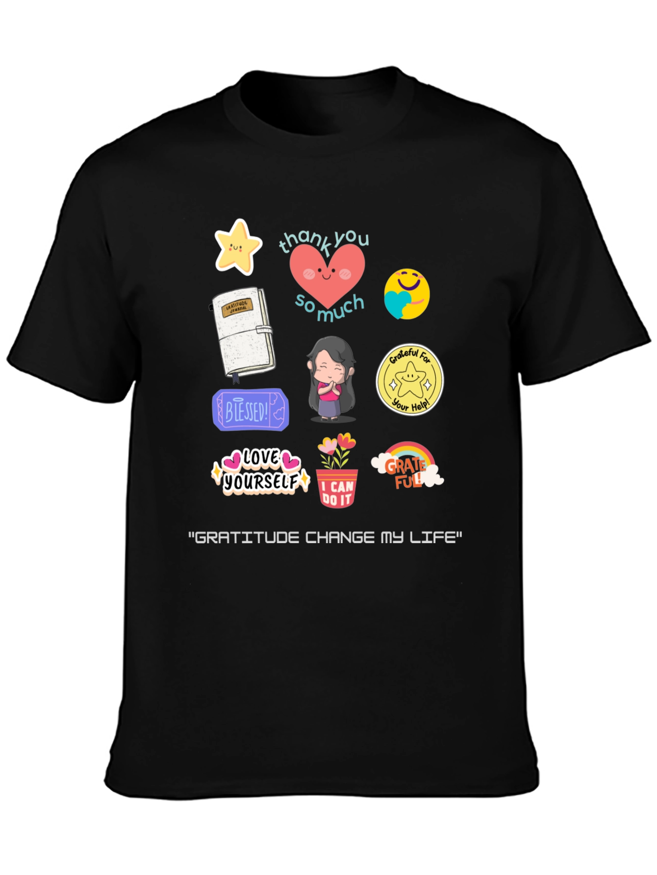 Gratitude Graphic T-Shirt - Inspirational Design