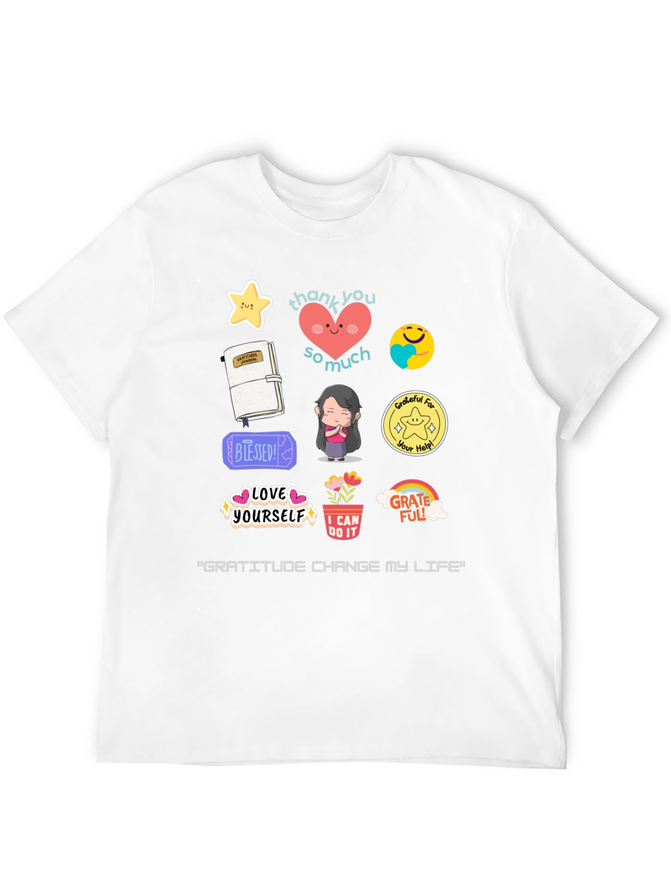Gratitude Graphic T-Shirt - Inspirational Design