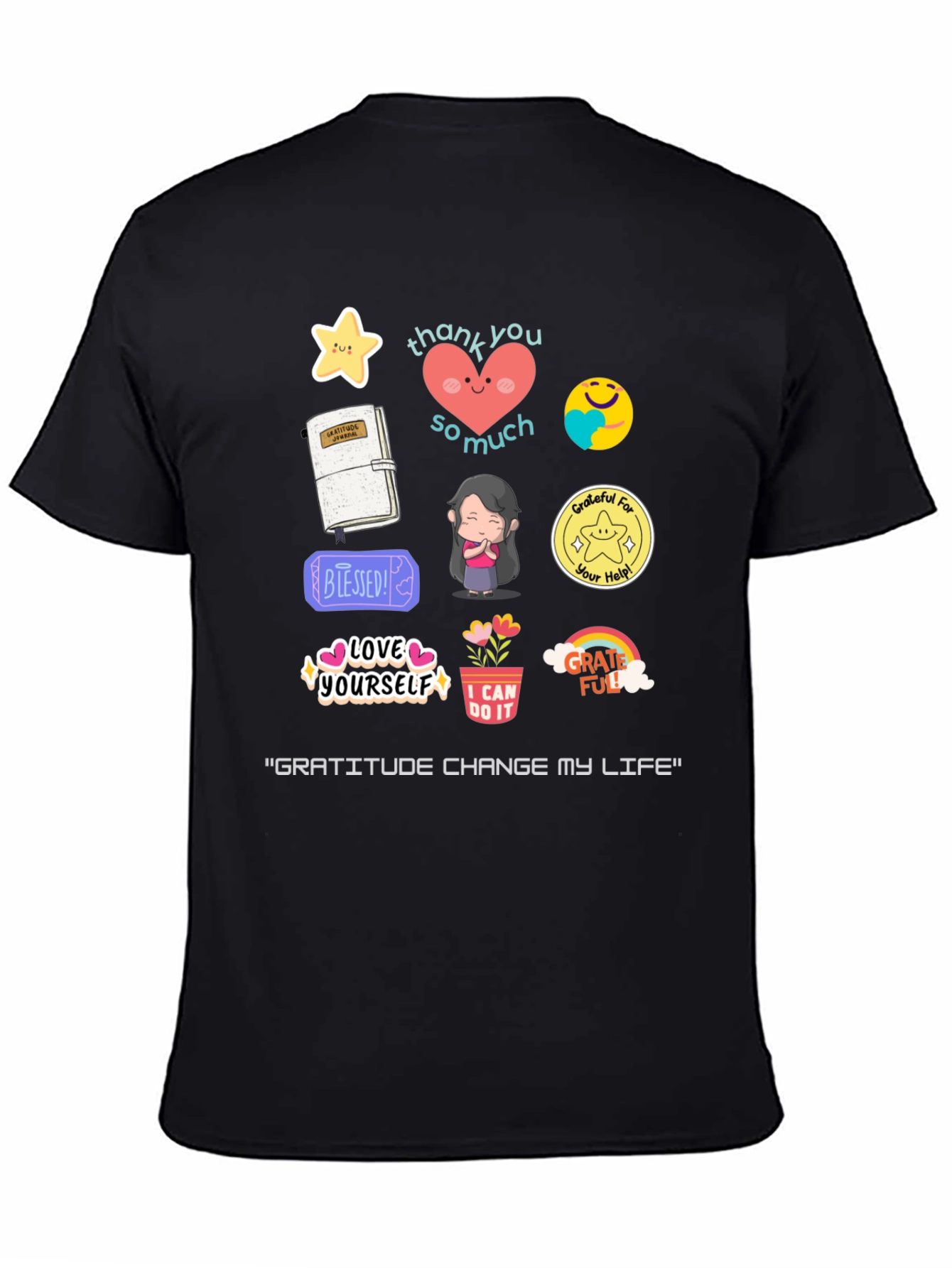 Gratitude Graphic T-Shirt - Inspirational Design