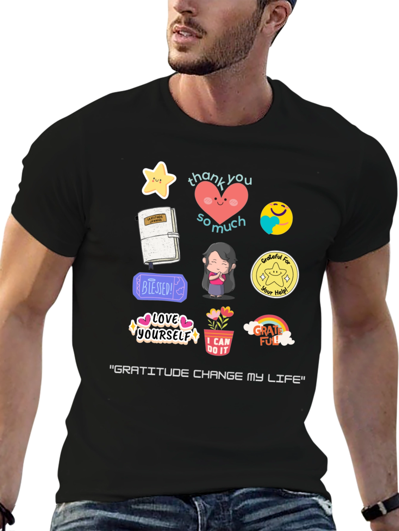 Gratitude Graphic T-Shirt - Inspirational Design