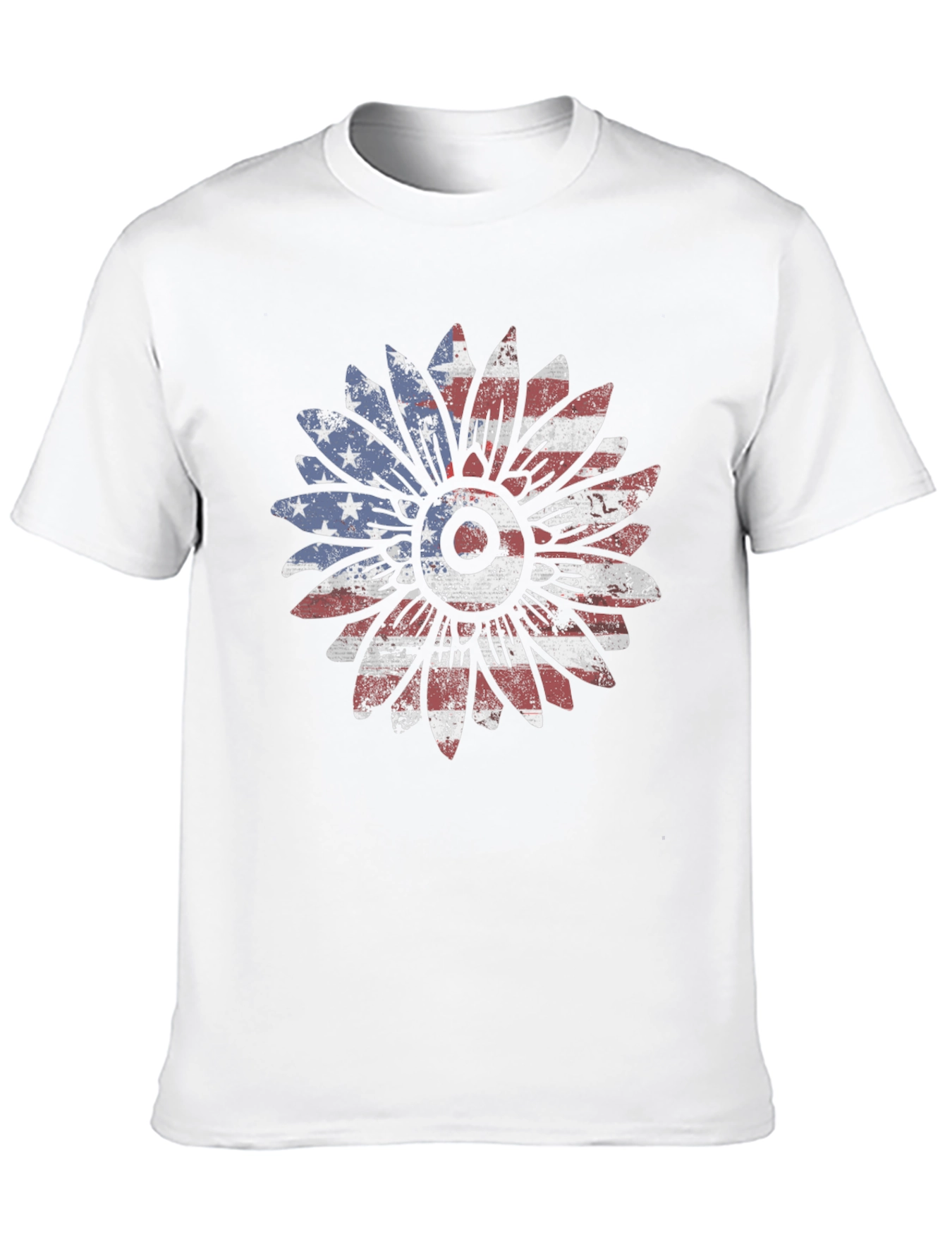 American Flag Sunflower Graphic Tee