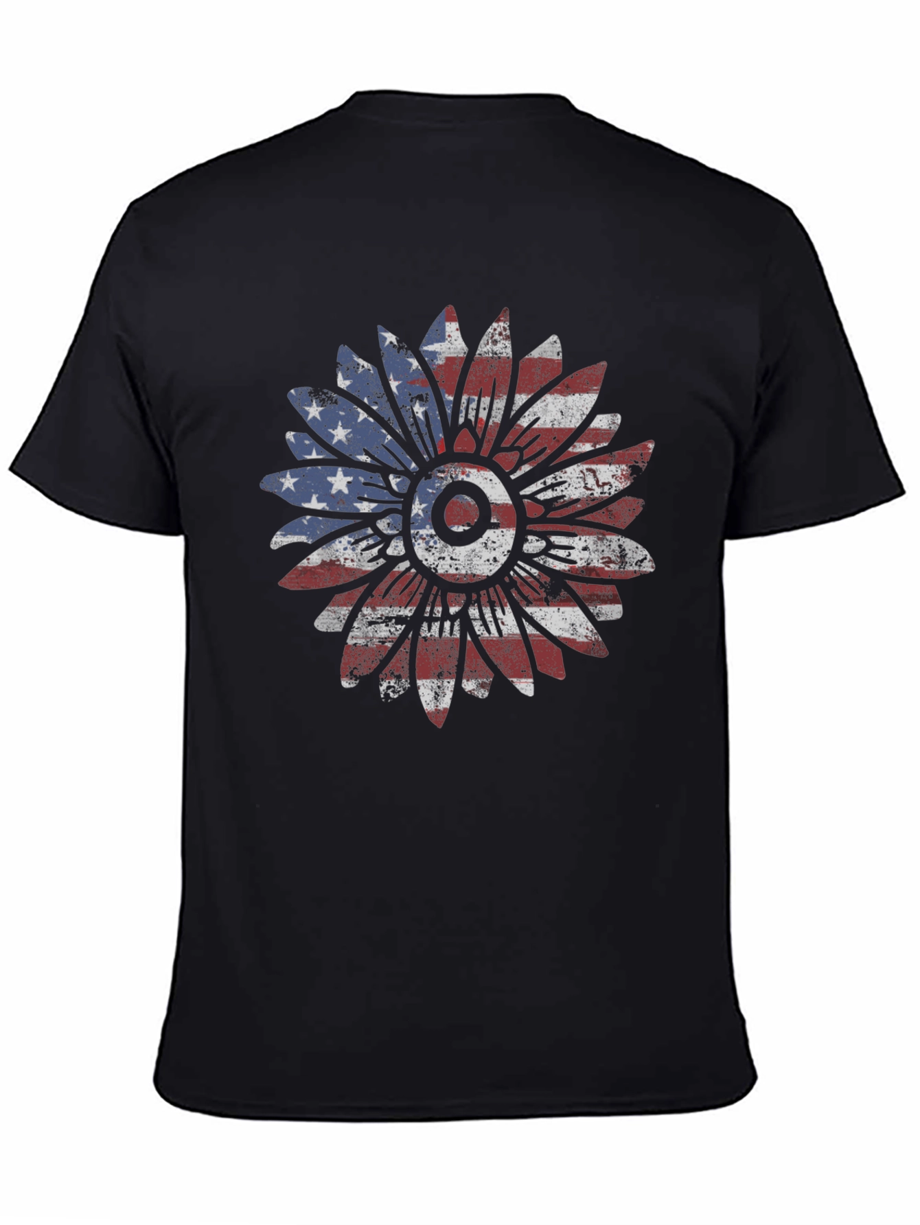 American Flag Sunflower Graphic Tee