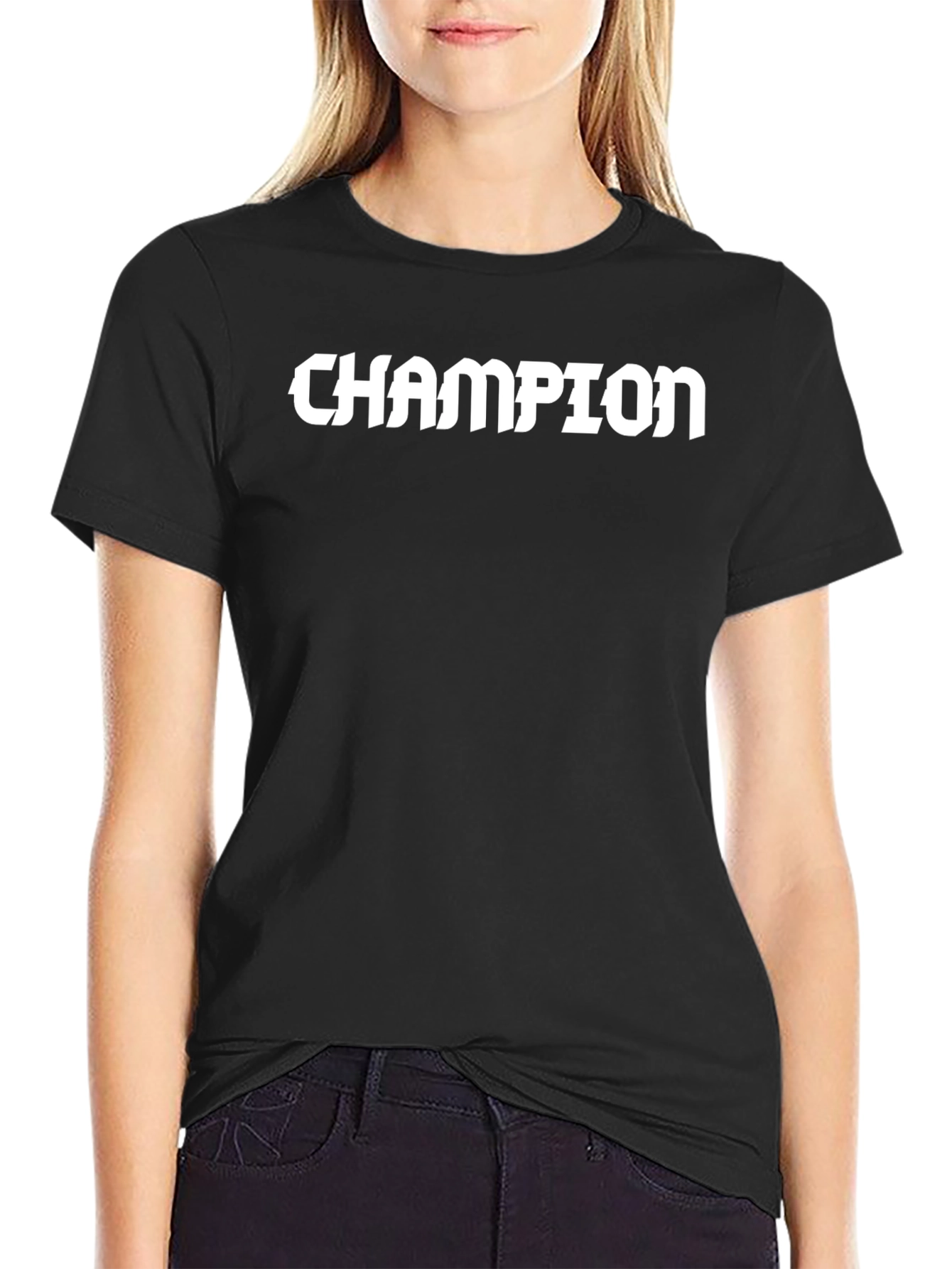 Champion Graphic Print Black T-Shirt