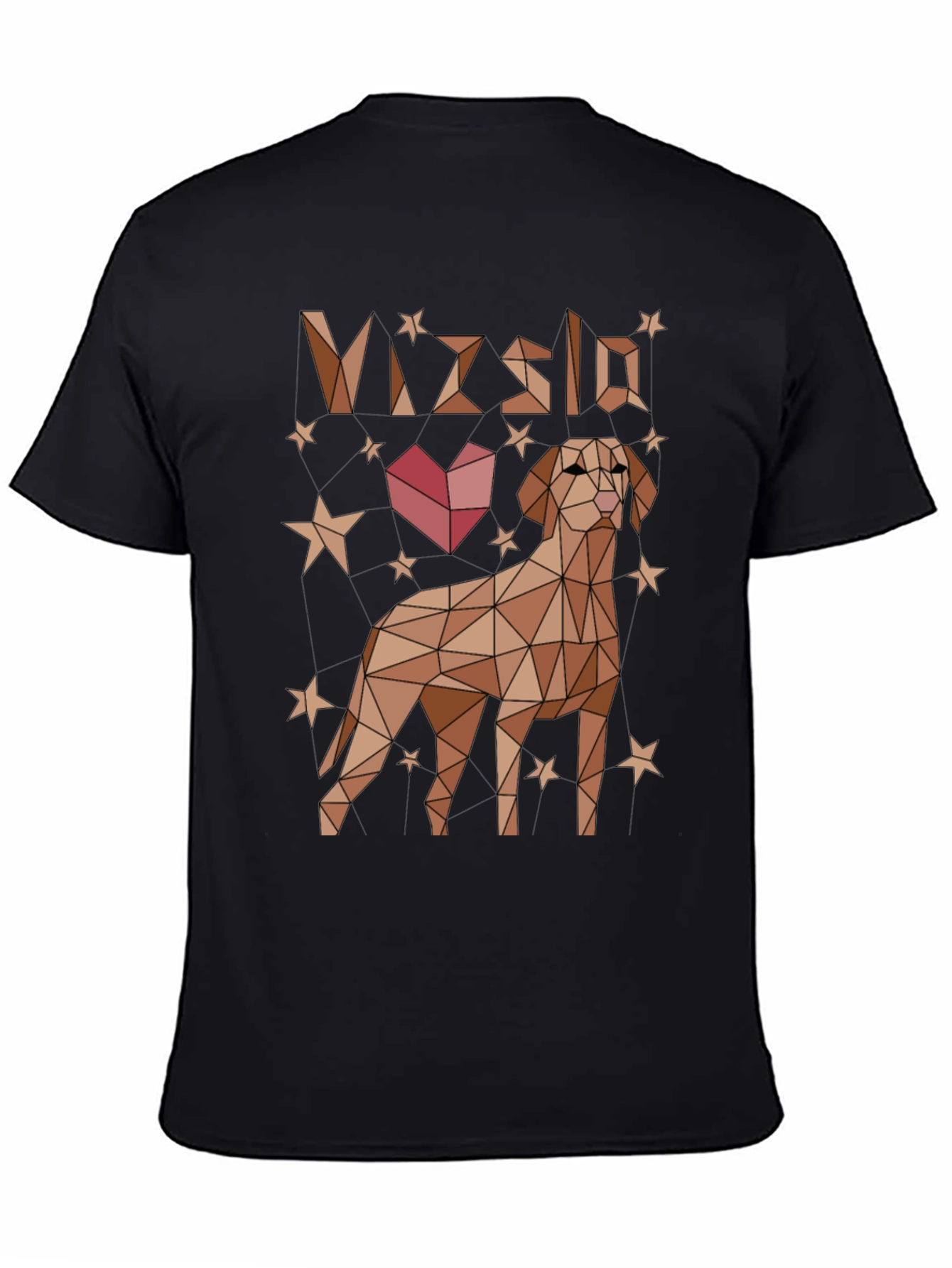 Geometric Vizsla Dog Graphic T-Shirt