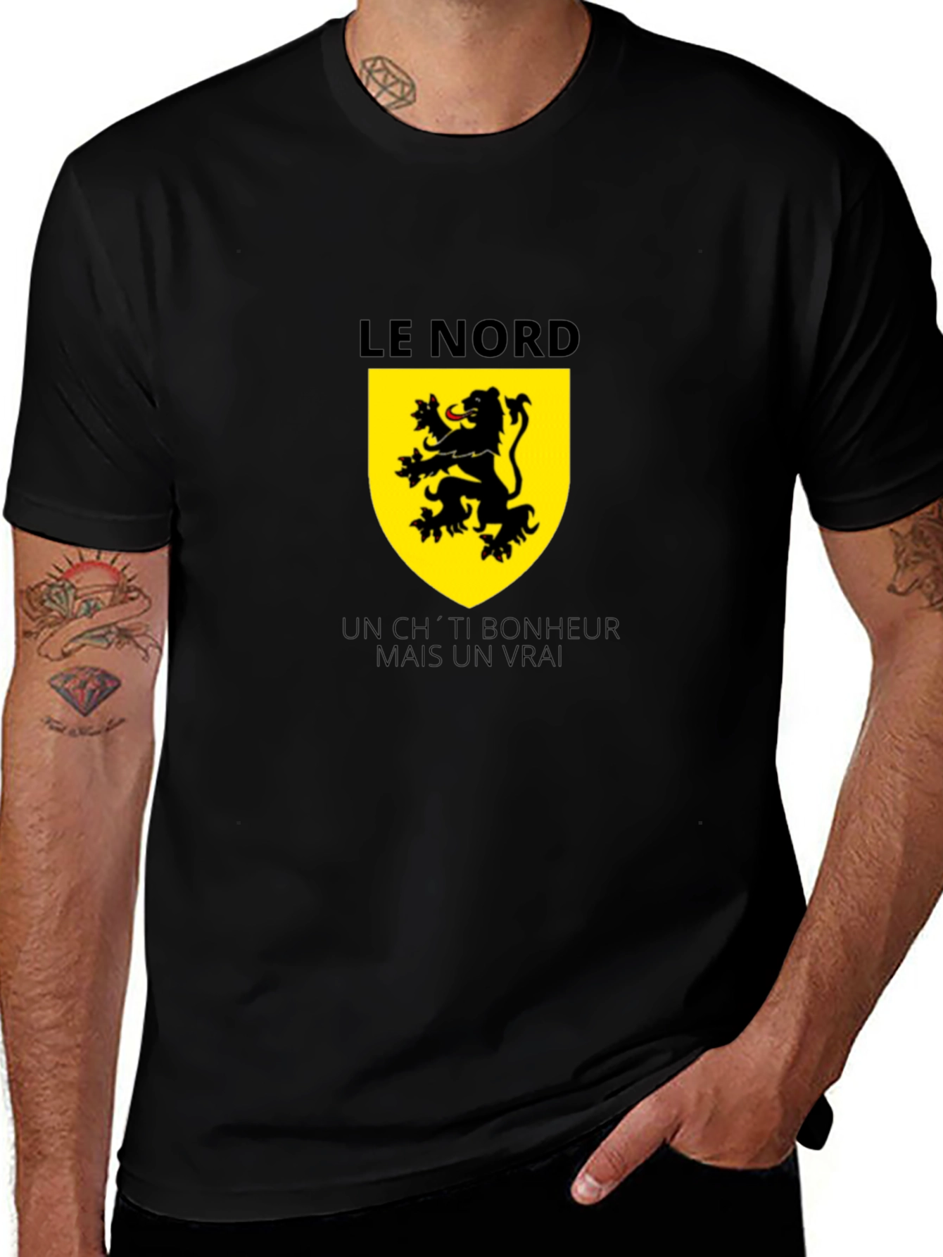 Le Nord Lion Crest Black T-Shirt