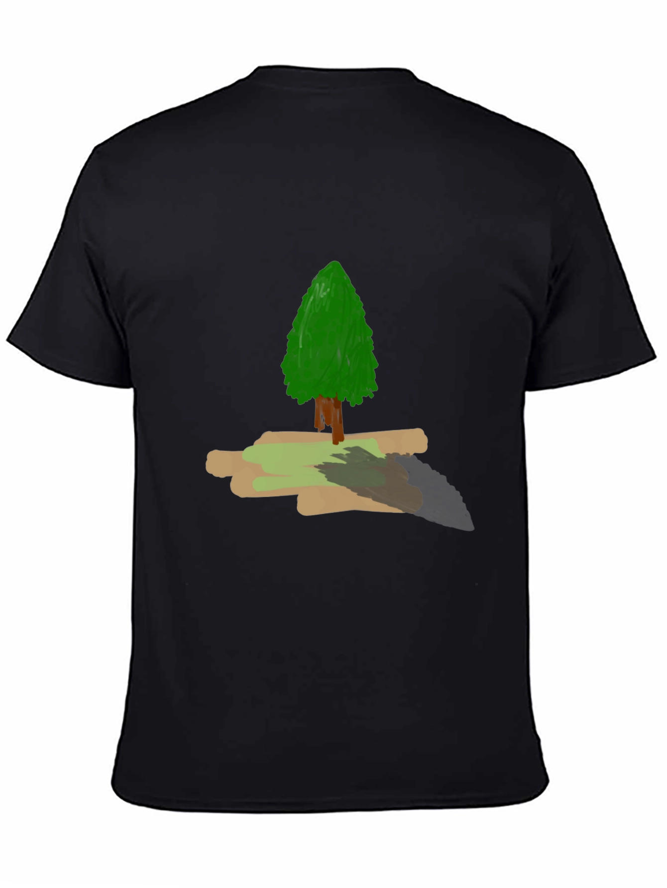 Nature Tree Graphic Tee - Mens Black T-Shirt