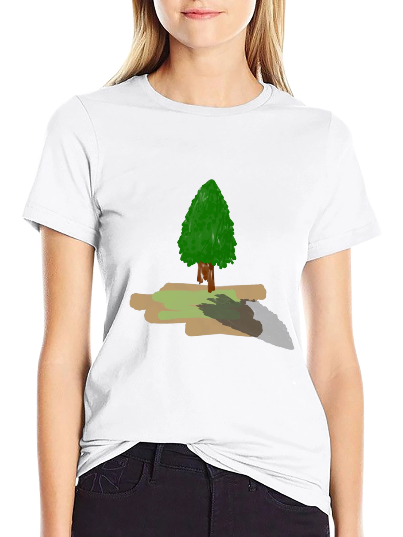 Nature Tree Graphic Tee - Mens Black T-Shirt
