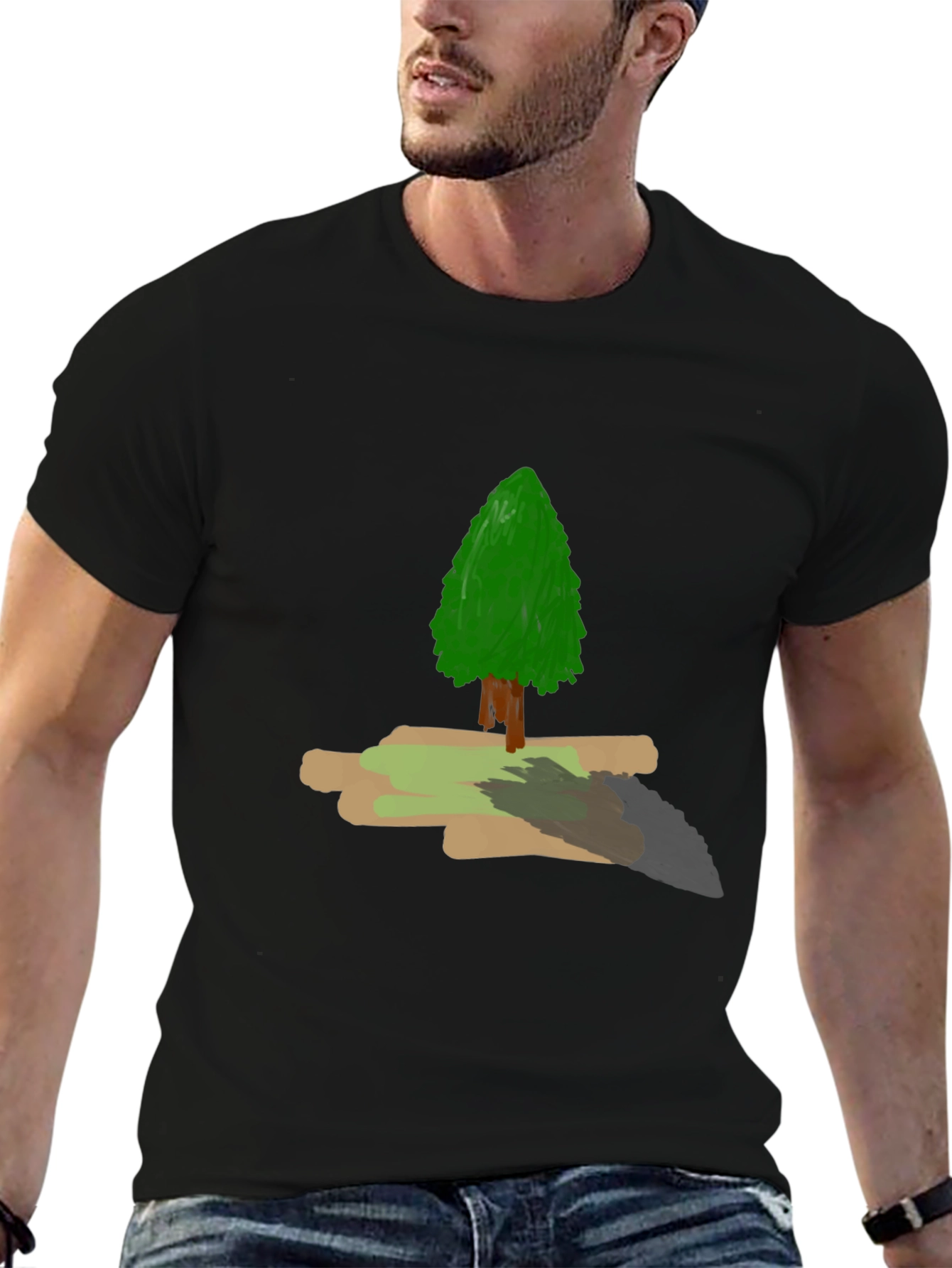 Nature Tree Graphic Tee - Mens Black T-Shirt