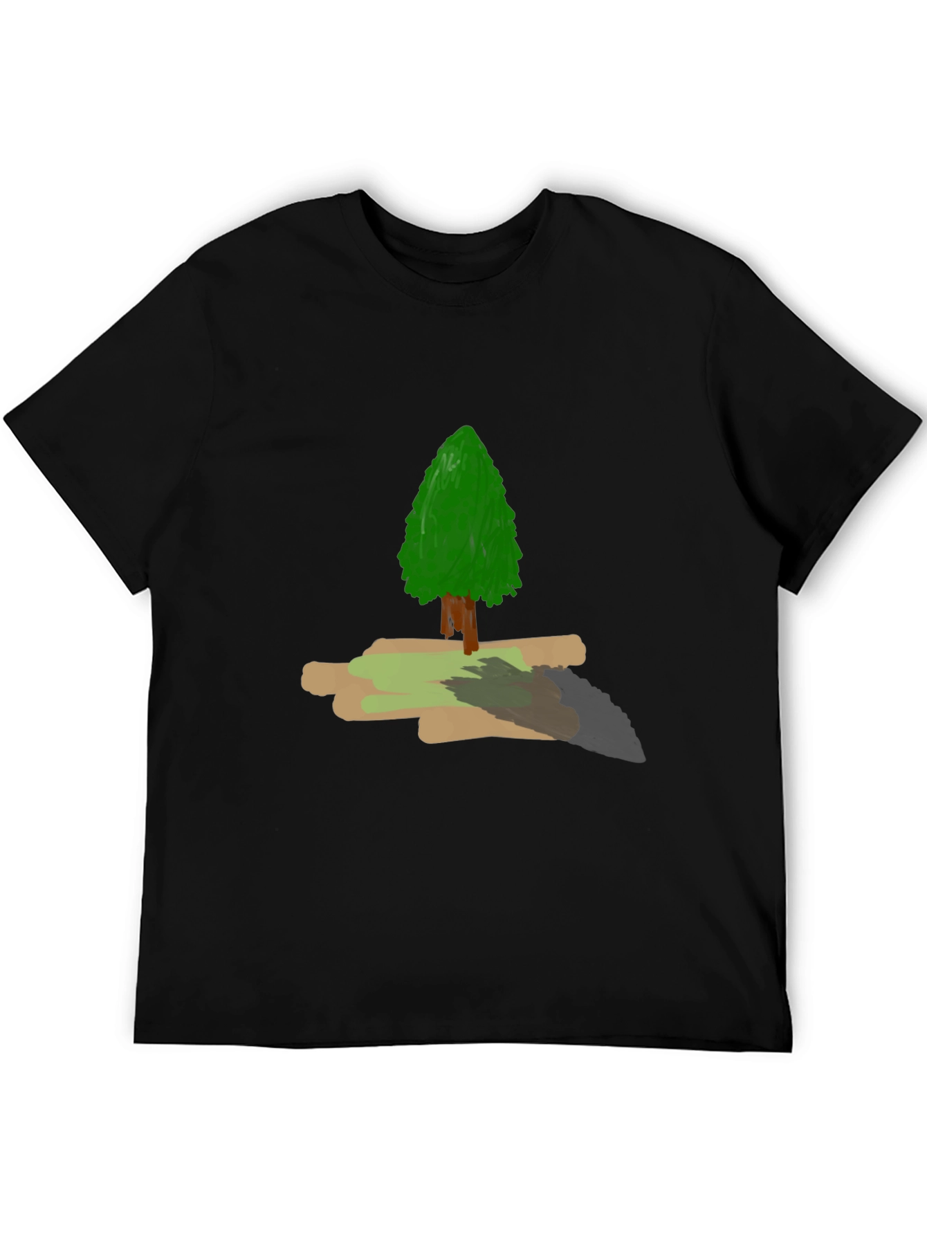Nature Tree Graphic Tee - Mens Black T-Shirt