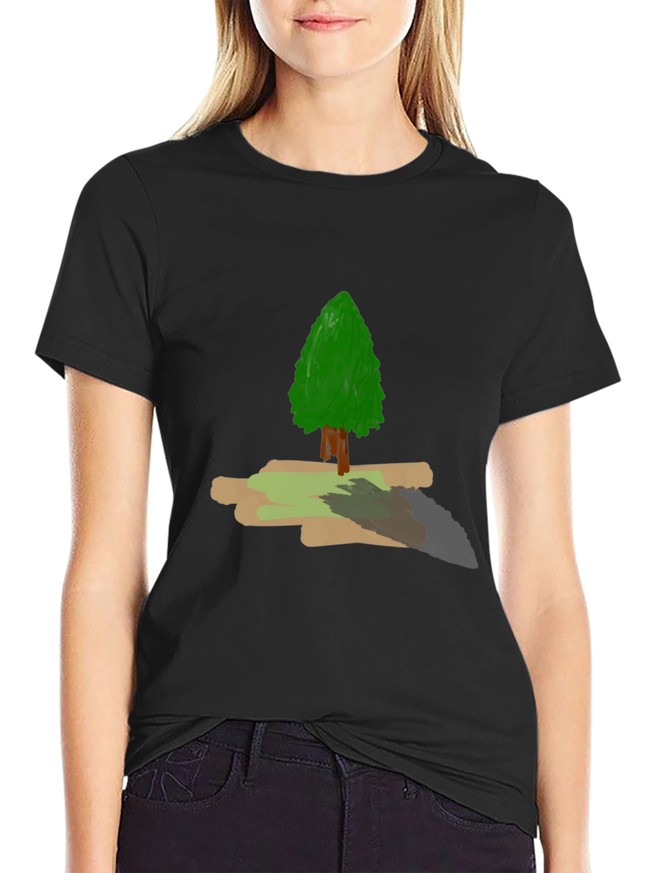 Nature Tree Graphic Tee - Mens Black T-Shirt