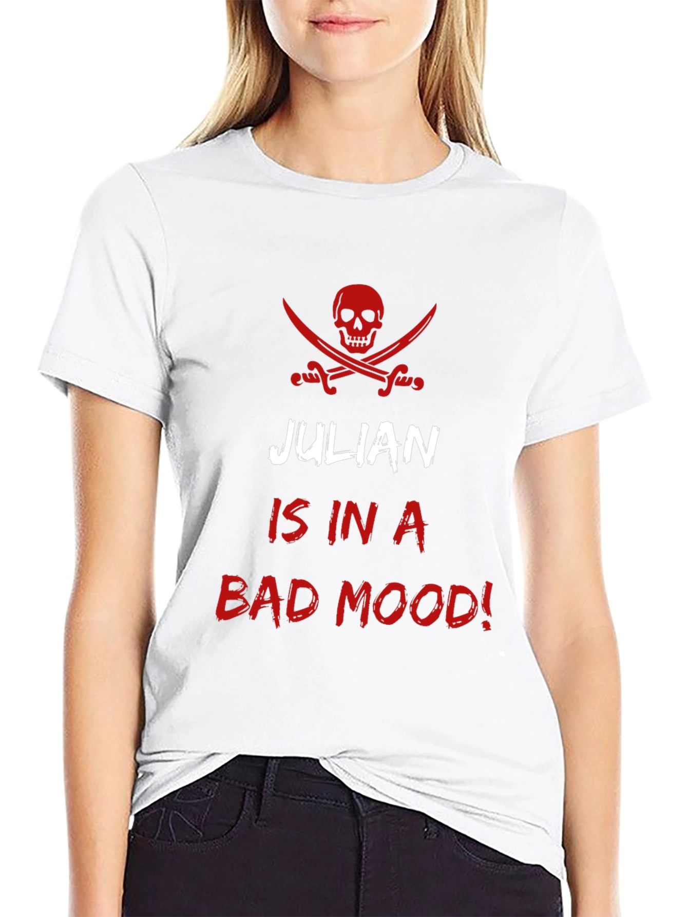Julian in a Bad Mood Mens Black T-Shirt