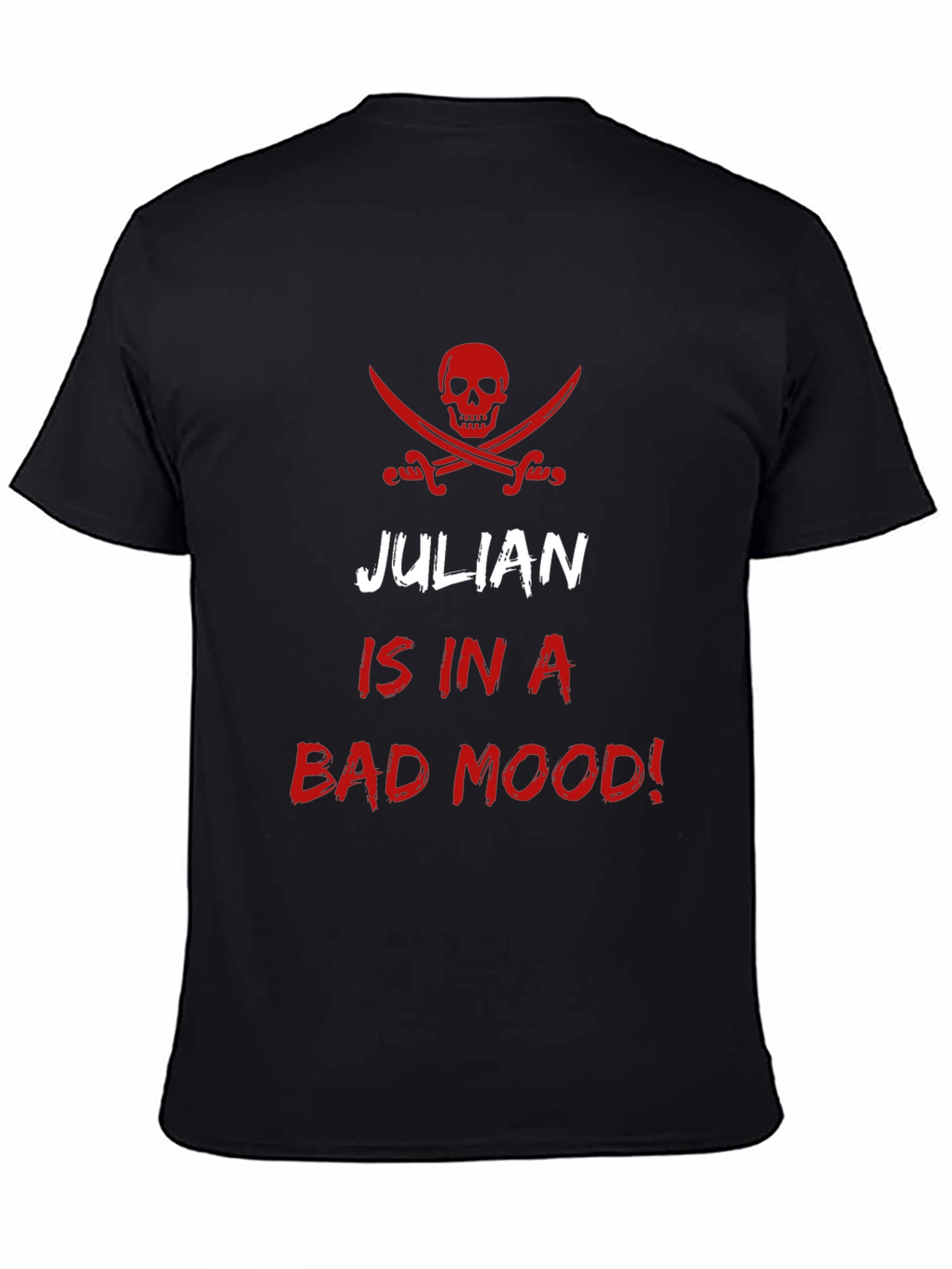 Julian in a Bad Mood Mens Black T-Shirt