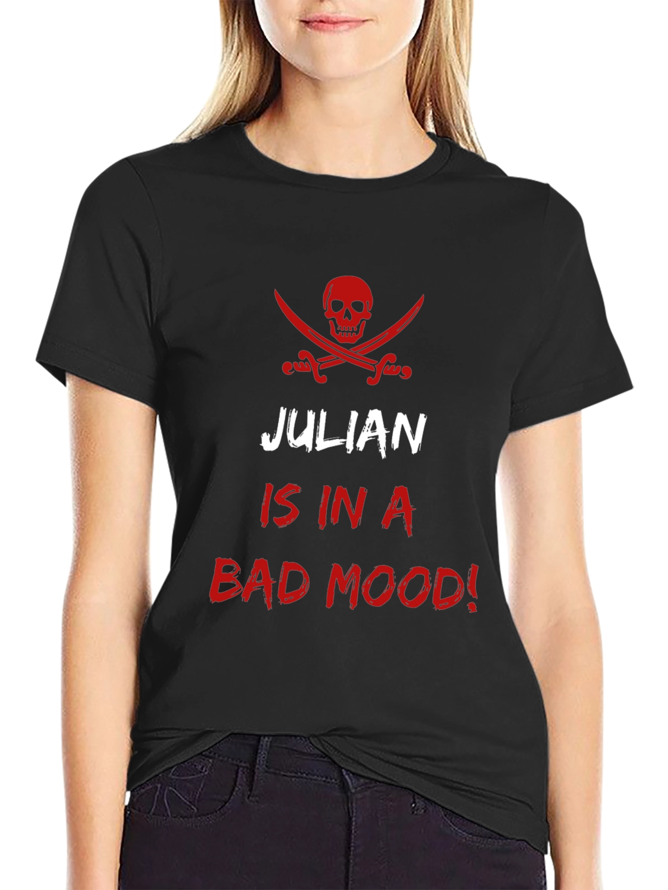 Julian in a Bad Mood Mens Black T-Shirt